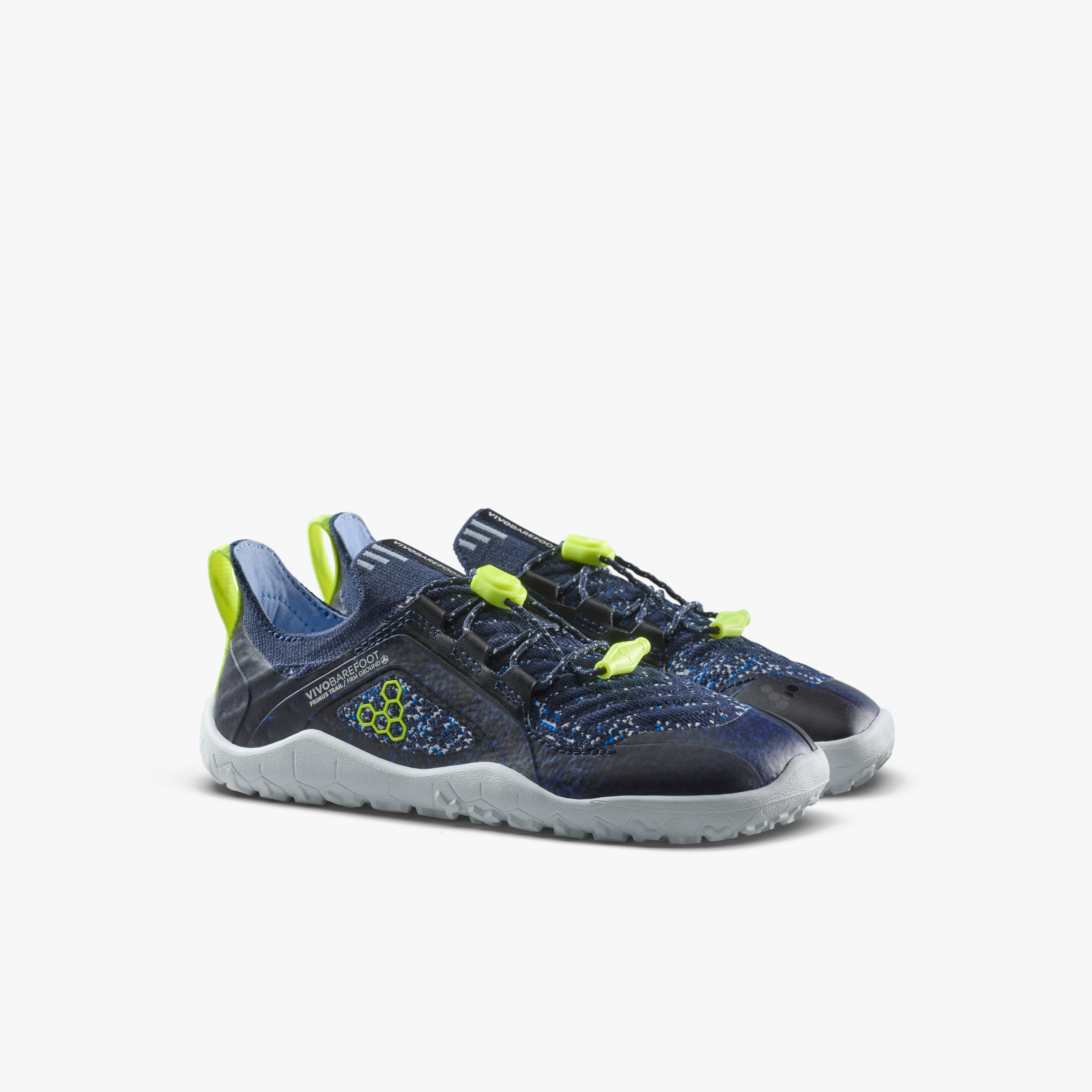 Vivobarefoot Primus Trail Knit FG Kids barfodssko til børn i farven night sky, par