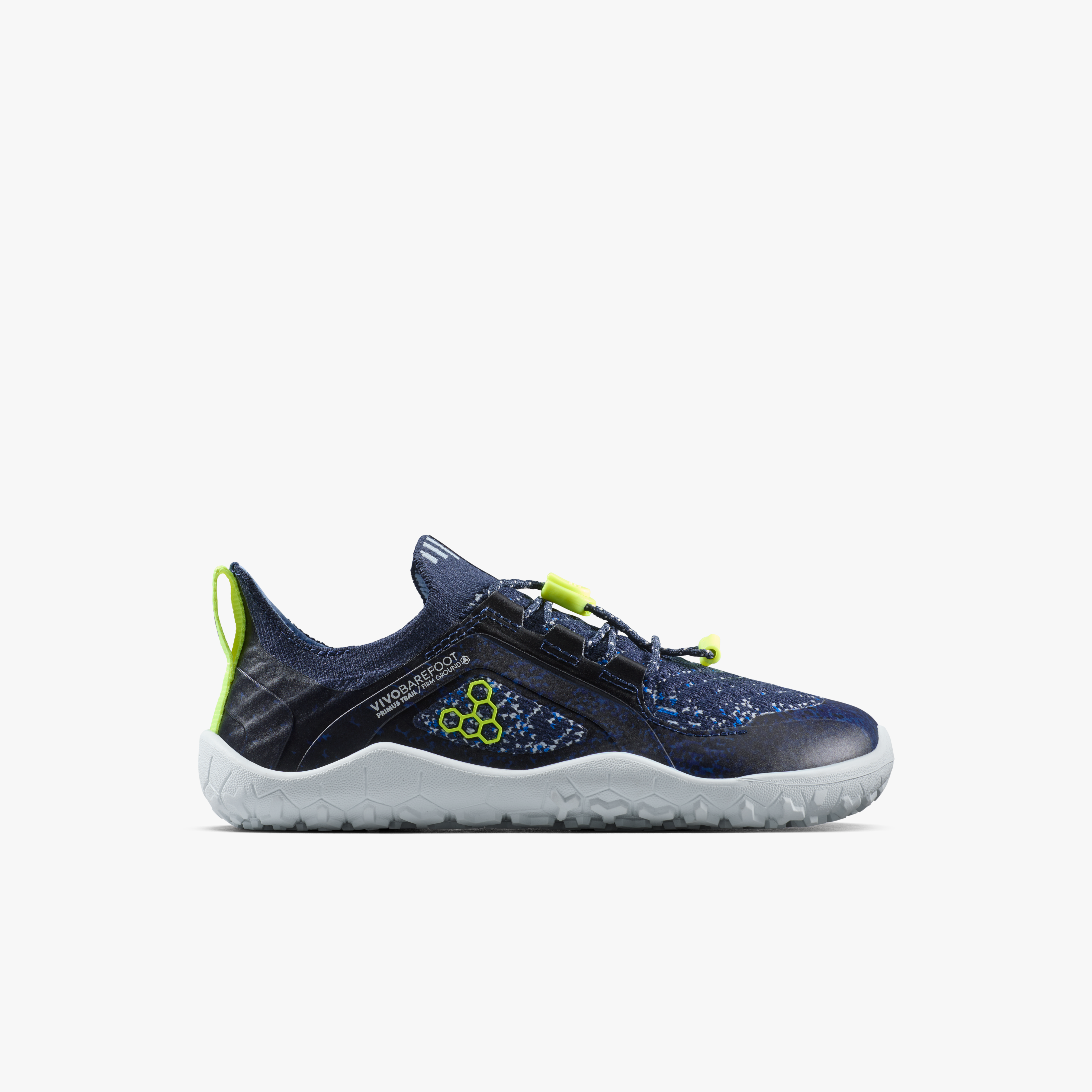 Vivobarefoot Primus Trail Knit FG Kids barfodssko til børn i farven night sky, yderside