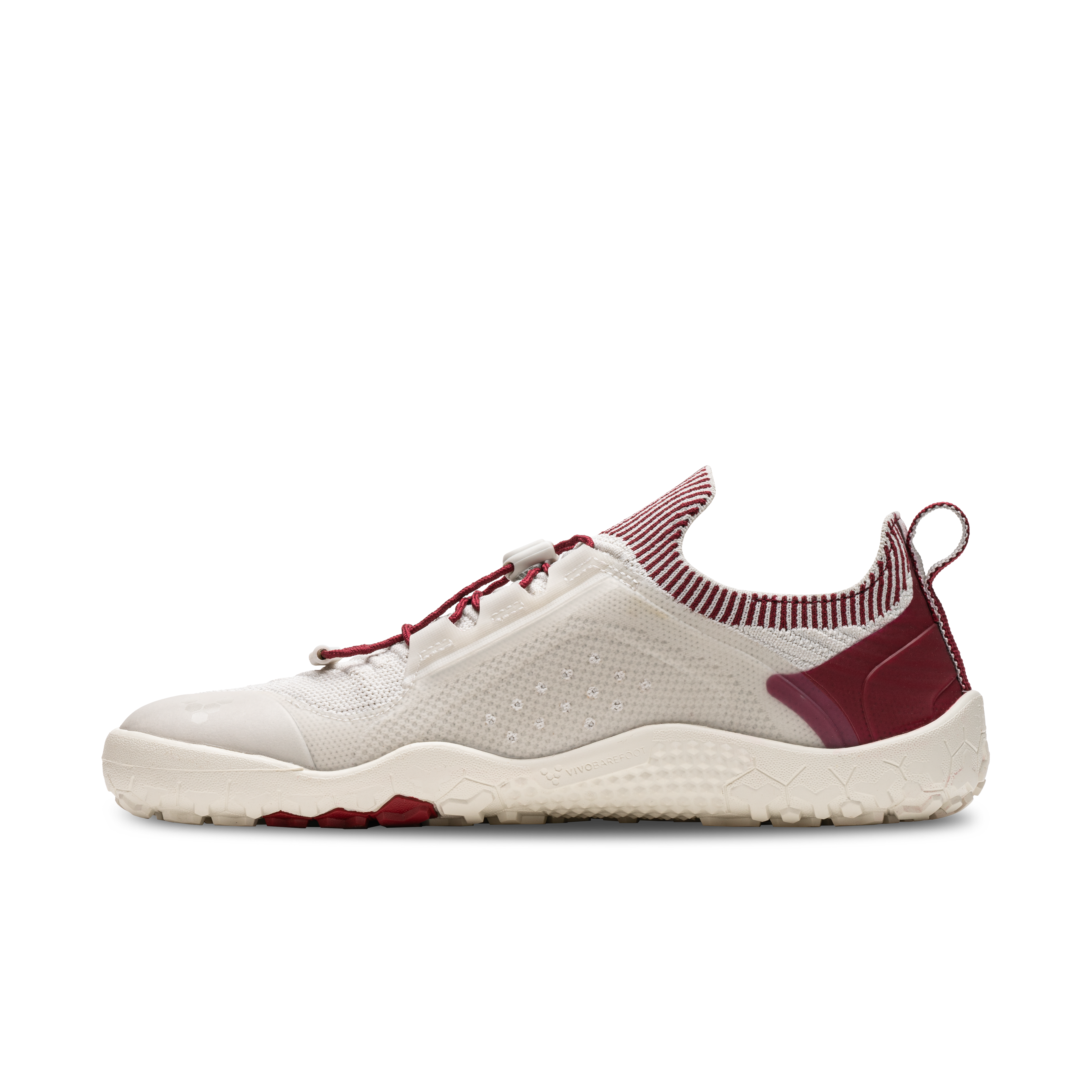 Vivobarefoot Primus Trail Knit FG Womens – Limestone/Rumba Red