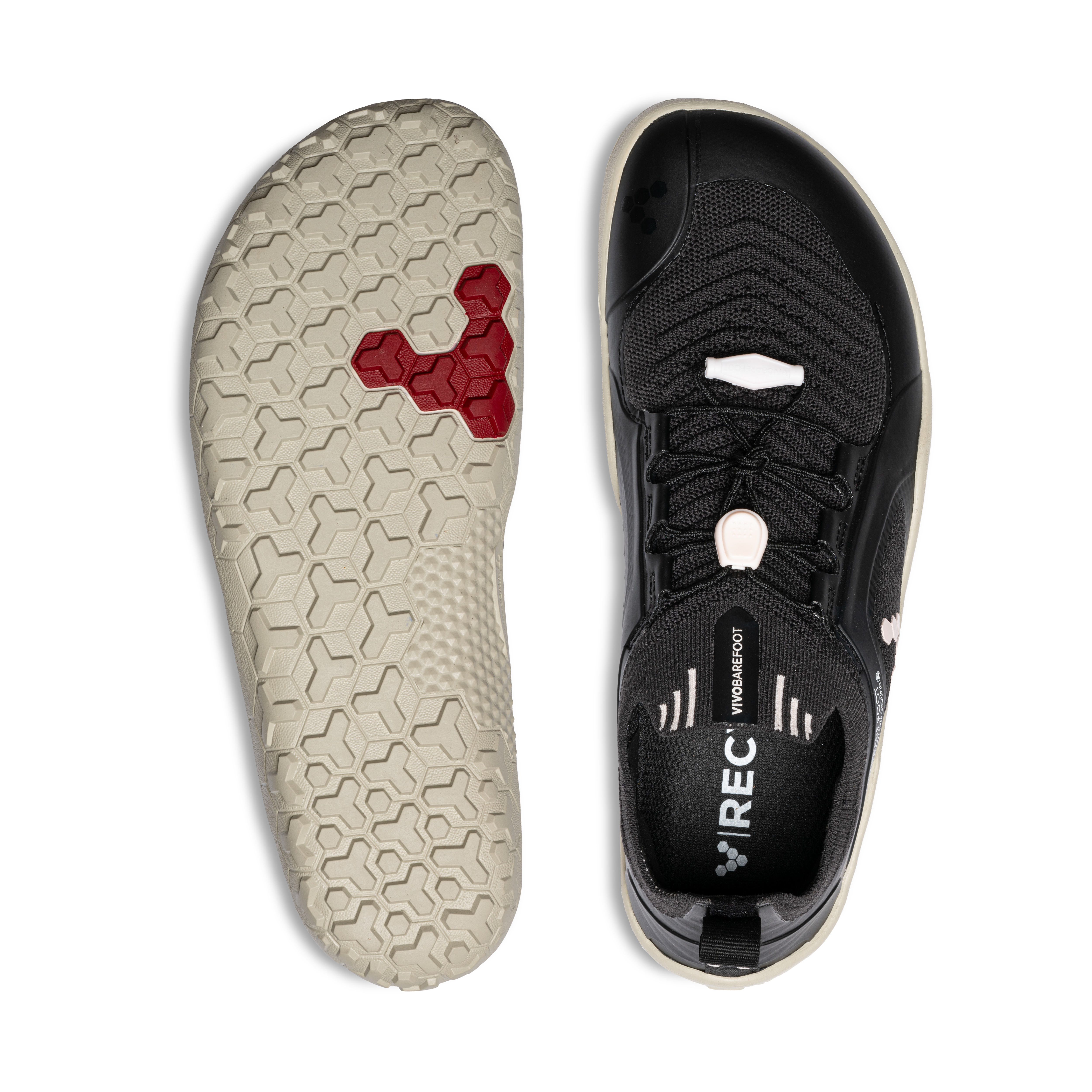 Vivobarefoot Primus Trail Knit FG Womens – Obsidian/Misty Rose/Limestone