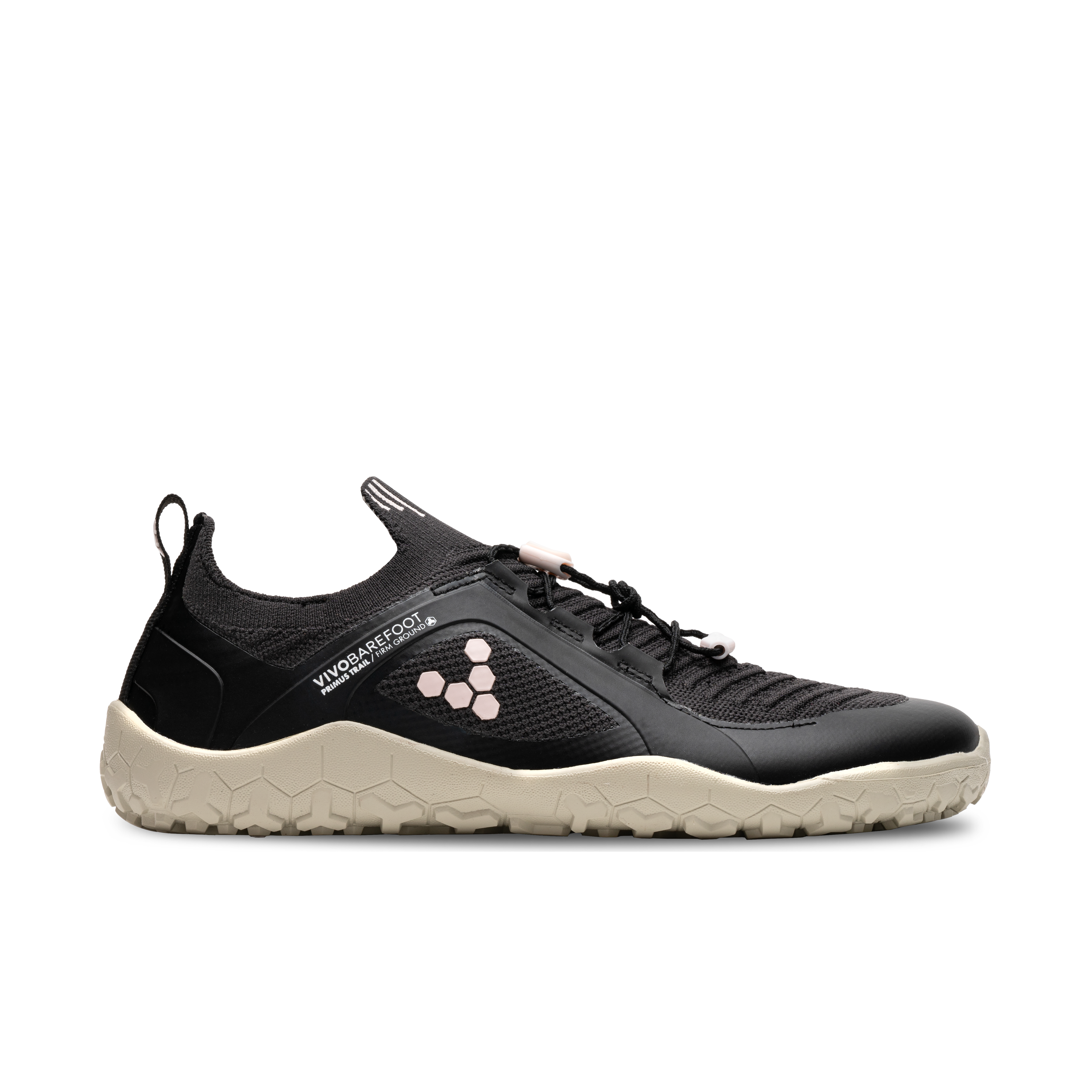 Vivobarefoot Primus Trail Knit FG Womens – Obsidian/Misty Rose/Limestone