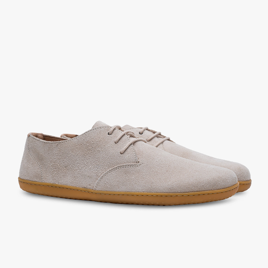 Vivobarefoot Ra III Mens barfods oxford business sko til mænd i farven sandstone, par