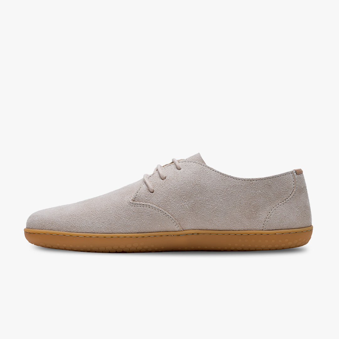 Vivobarefoot Ra III Mens barfods oxford business sko til mænd i farven sandstone, inderside