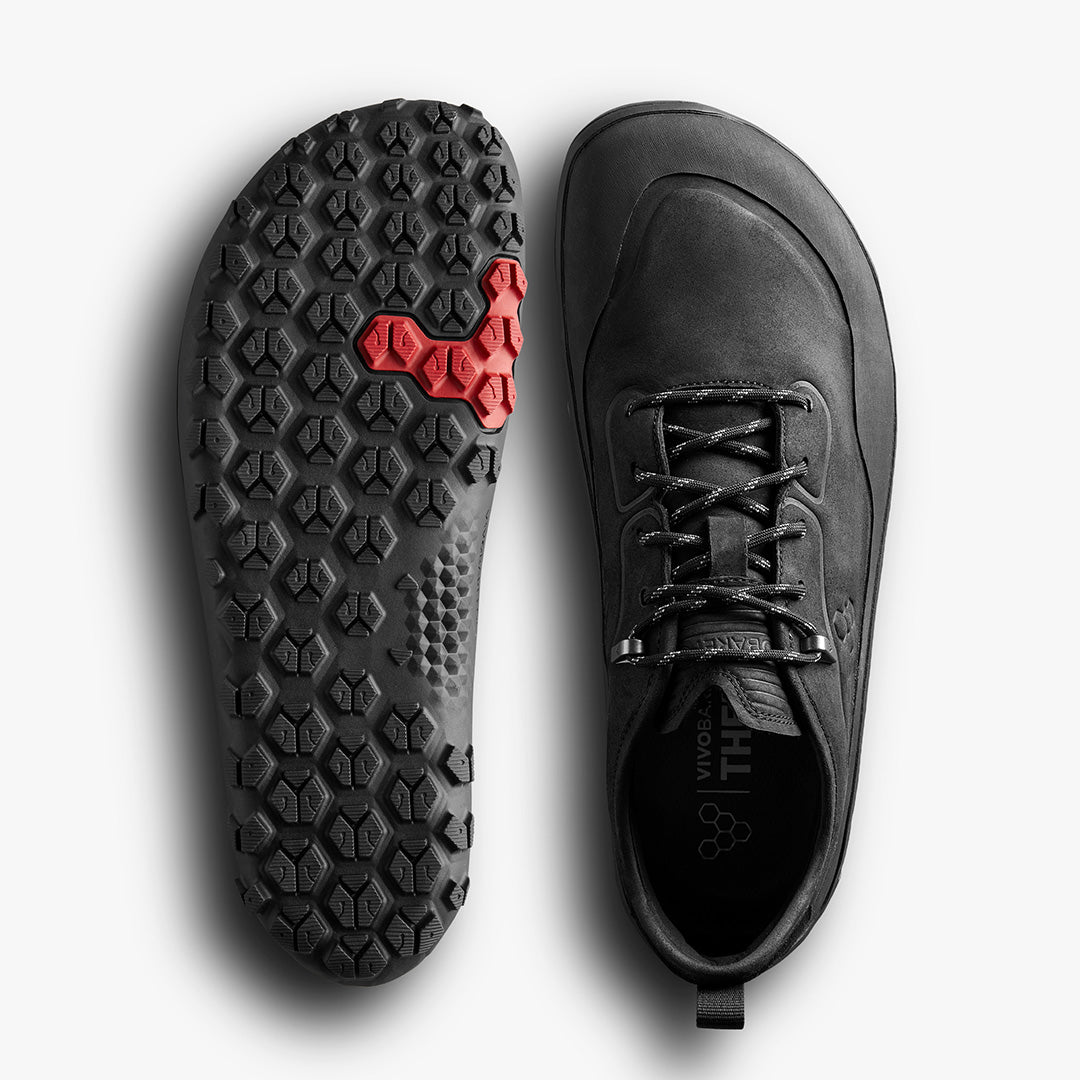 Vivobarefoot Tracker Leather Low Womens – Obsidian