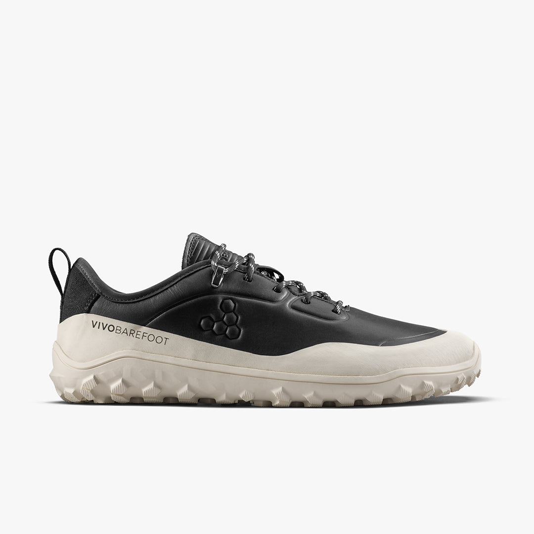 Vivobarefoot Tracker Leather AT Low Womens – Obsidian/White