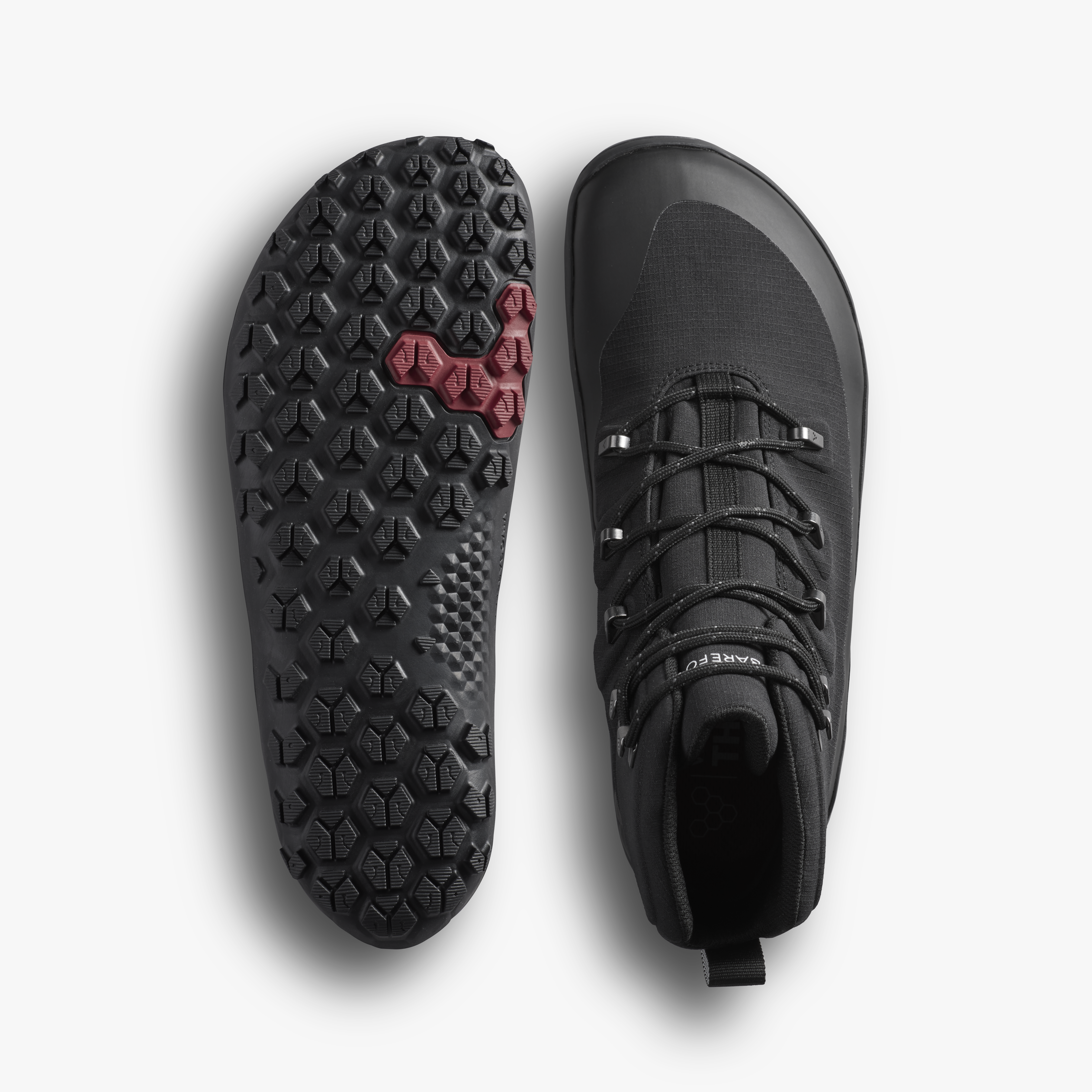 Vivobarefoot Tracker Textile AT II Mens barfodssko til mænd i farven obsidian, sål og top