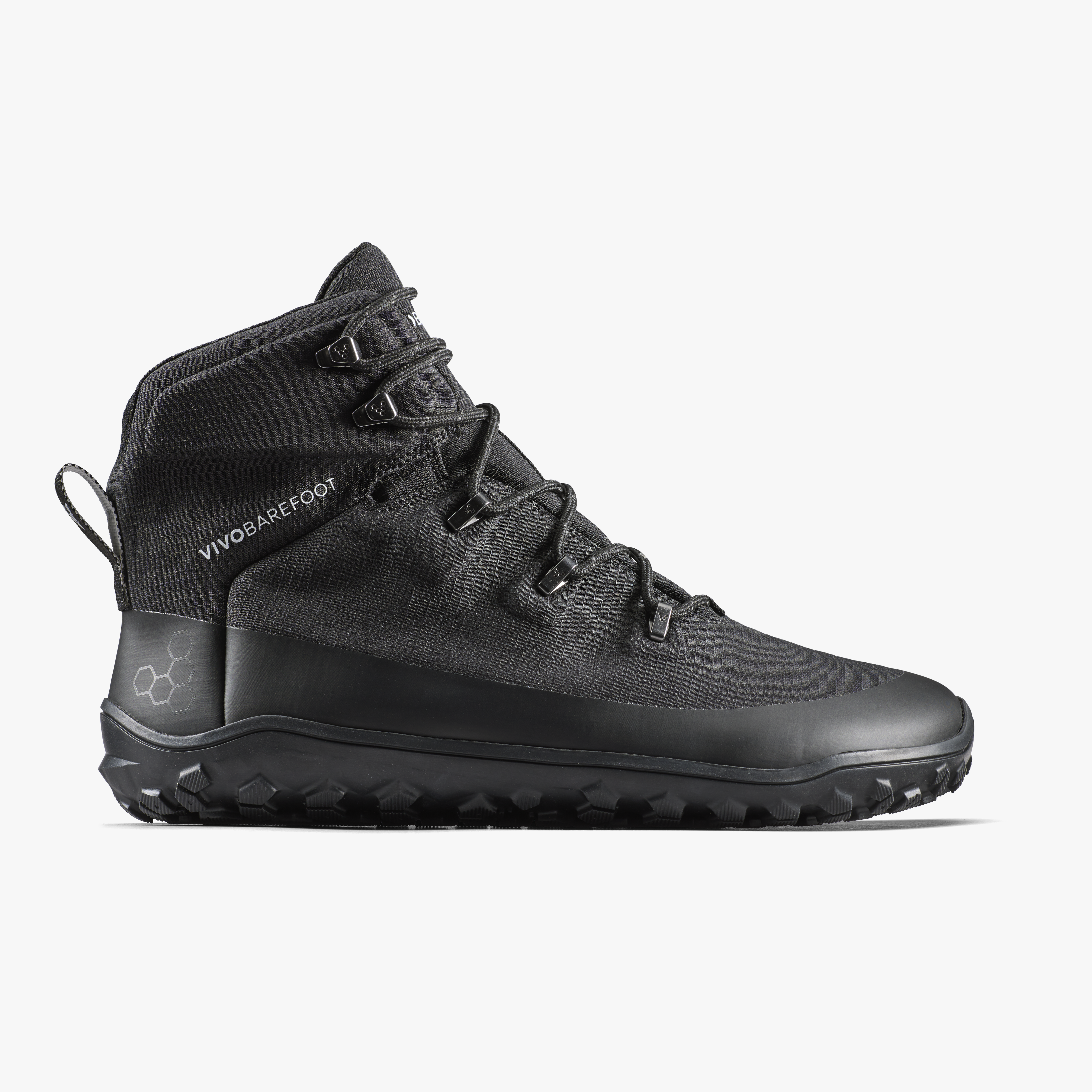 Vivobarefoot Tracker Textile AT II Mens barfodssko til mænd i farven obsidian, yderside