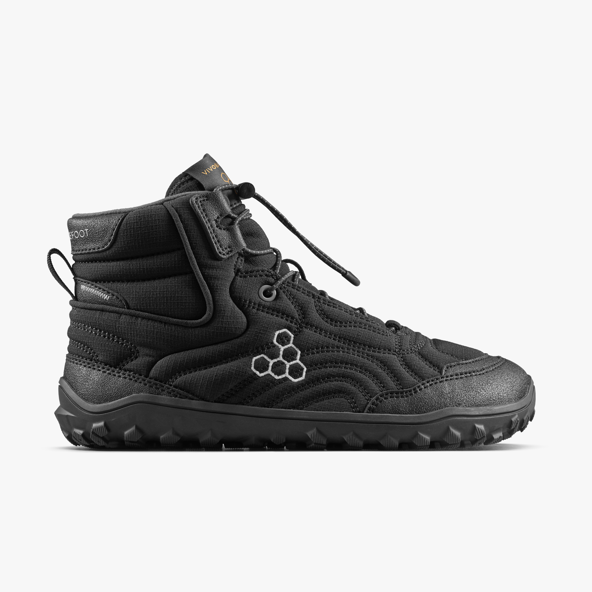Vivobarefoot Tracker Tova Mid barfodsstøvle i sort Eclipse set fra ydersiden