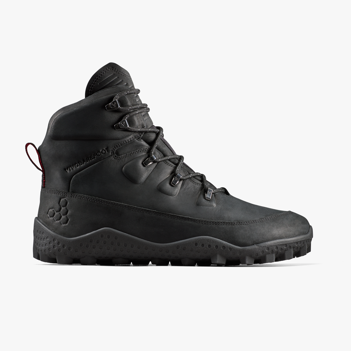 Vivobarefoot Tracker Winter III SG barfodsstøvle til mænd i Obsidian, set fra ydersiden