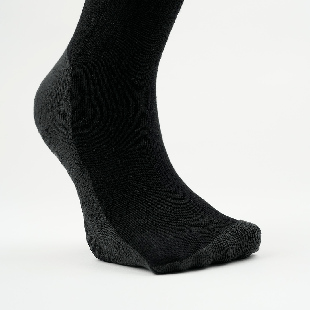 My Foot Function Wide Socks – Crew Length – Black