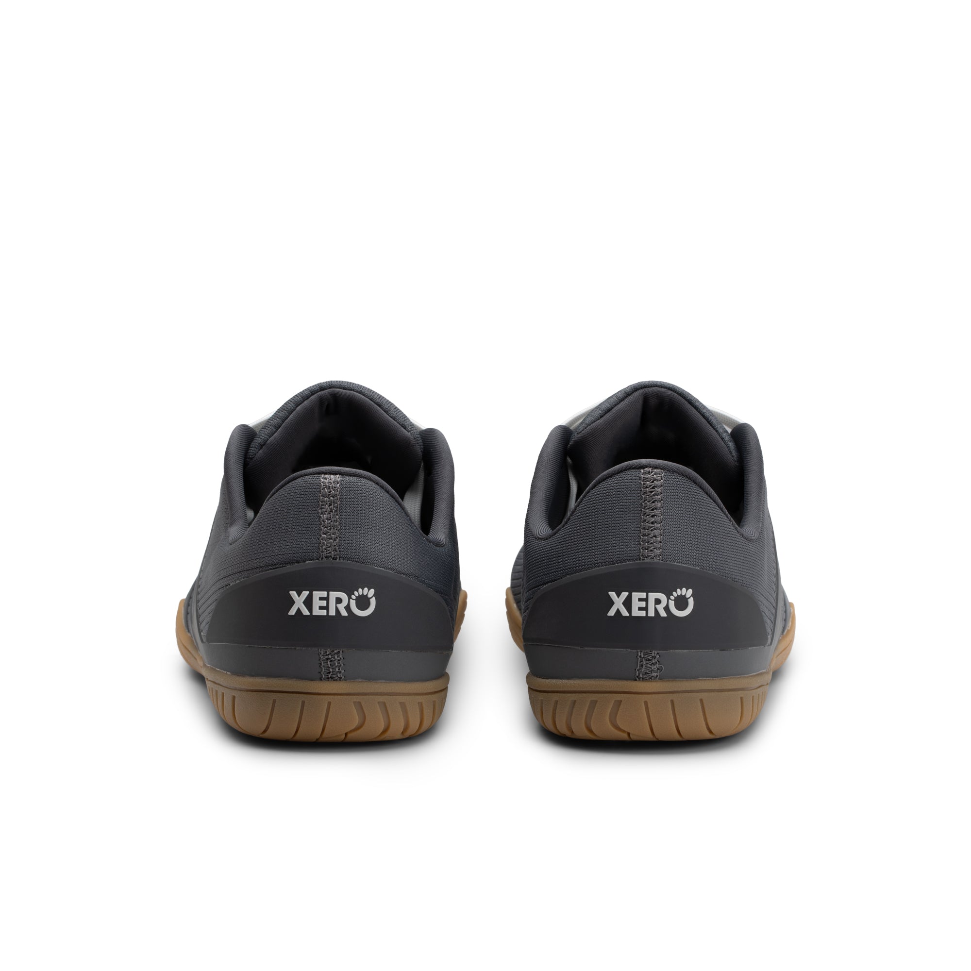 Xero Shoes 360 Rally barfodssko til herre i farven Steel Gray, set bagfra