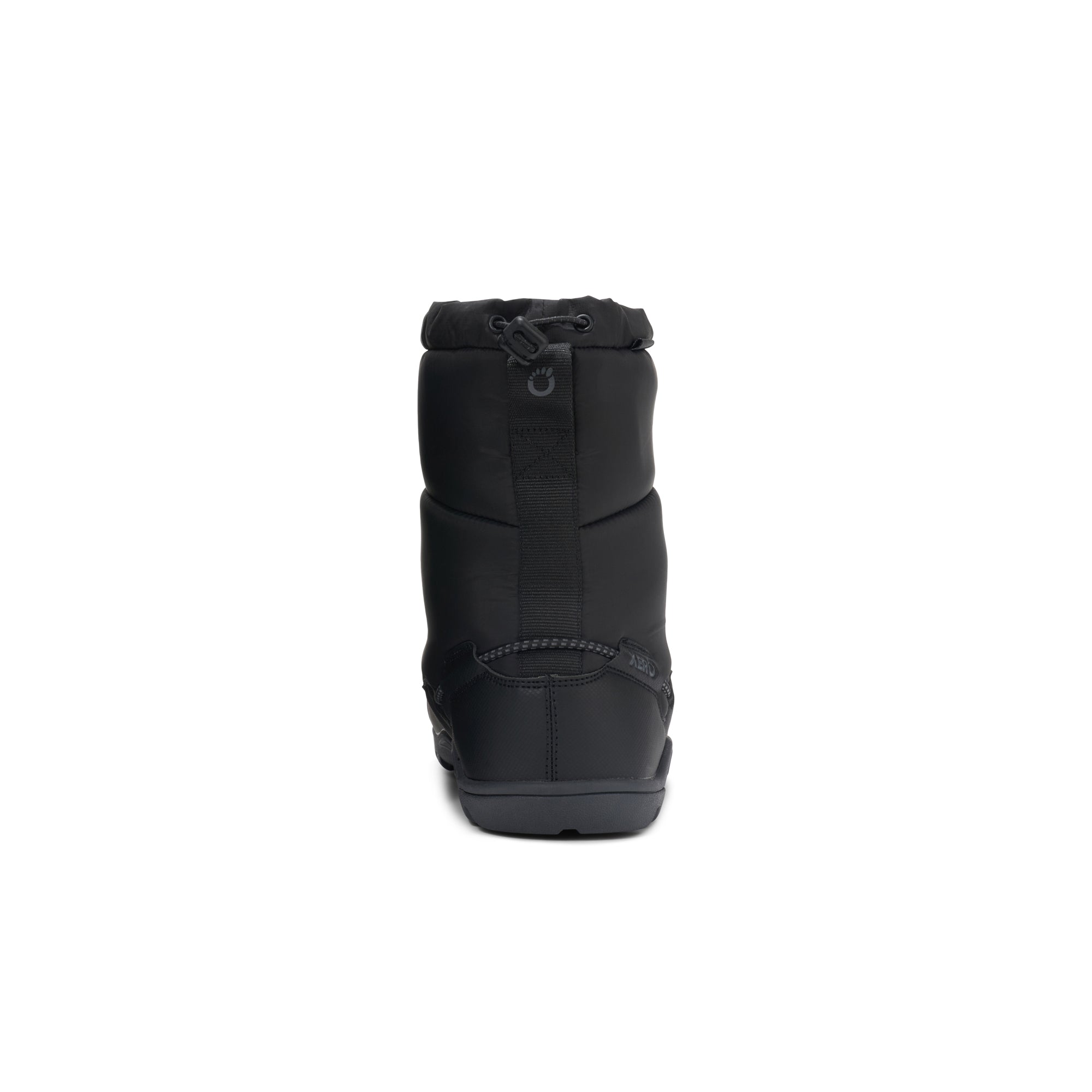 Xero Shoes Alpine Pull-On barfodssko til herre i farven Black, set bagfra