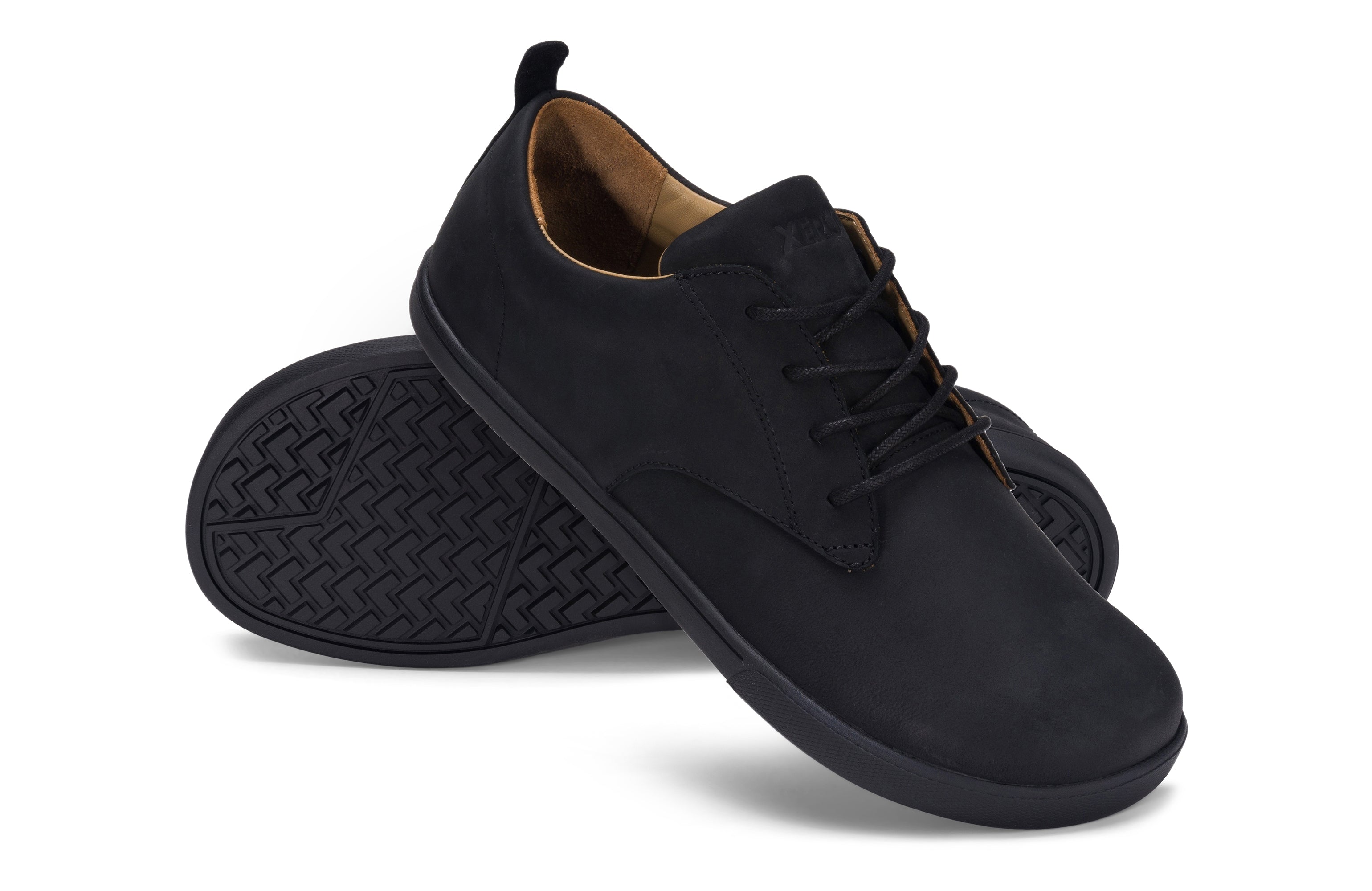 Xero Shoes Glenn Mens barfods casual oxford sko til mænd i farven black, par