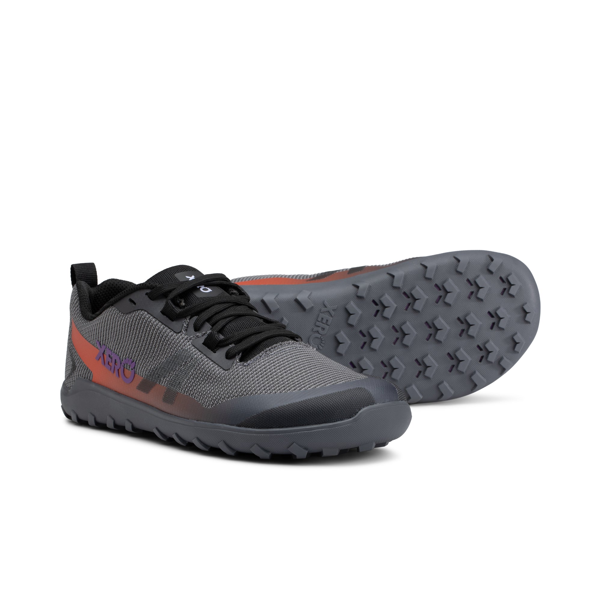 Xero Shoes Mesa Summit barfodssko til dame i farven Asphalt / Multi, set som par