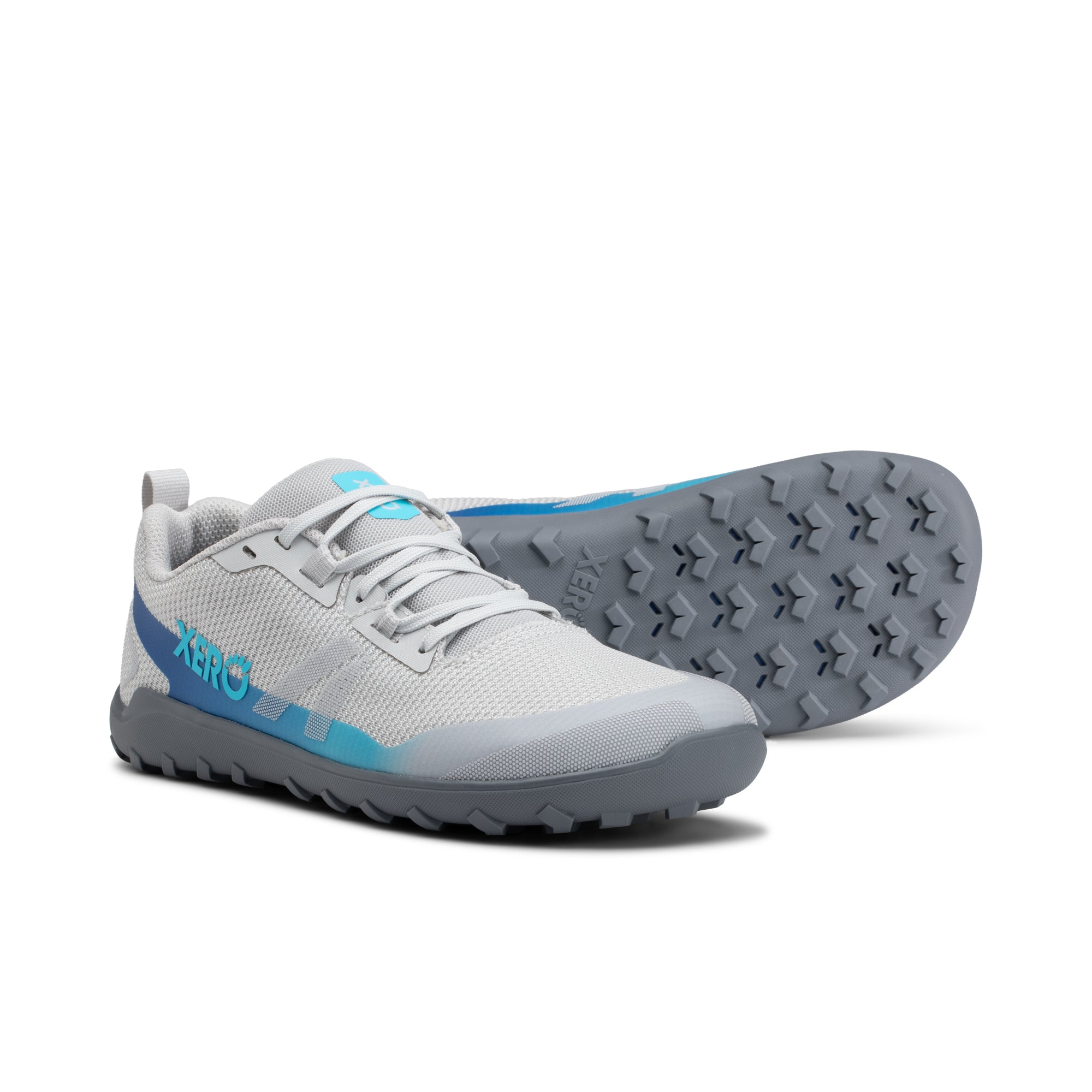 Xero Shoes Mesa Summit barfodssko til dame i farven Lunar / Xero Blue, set som par