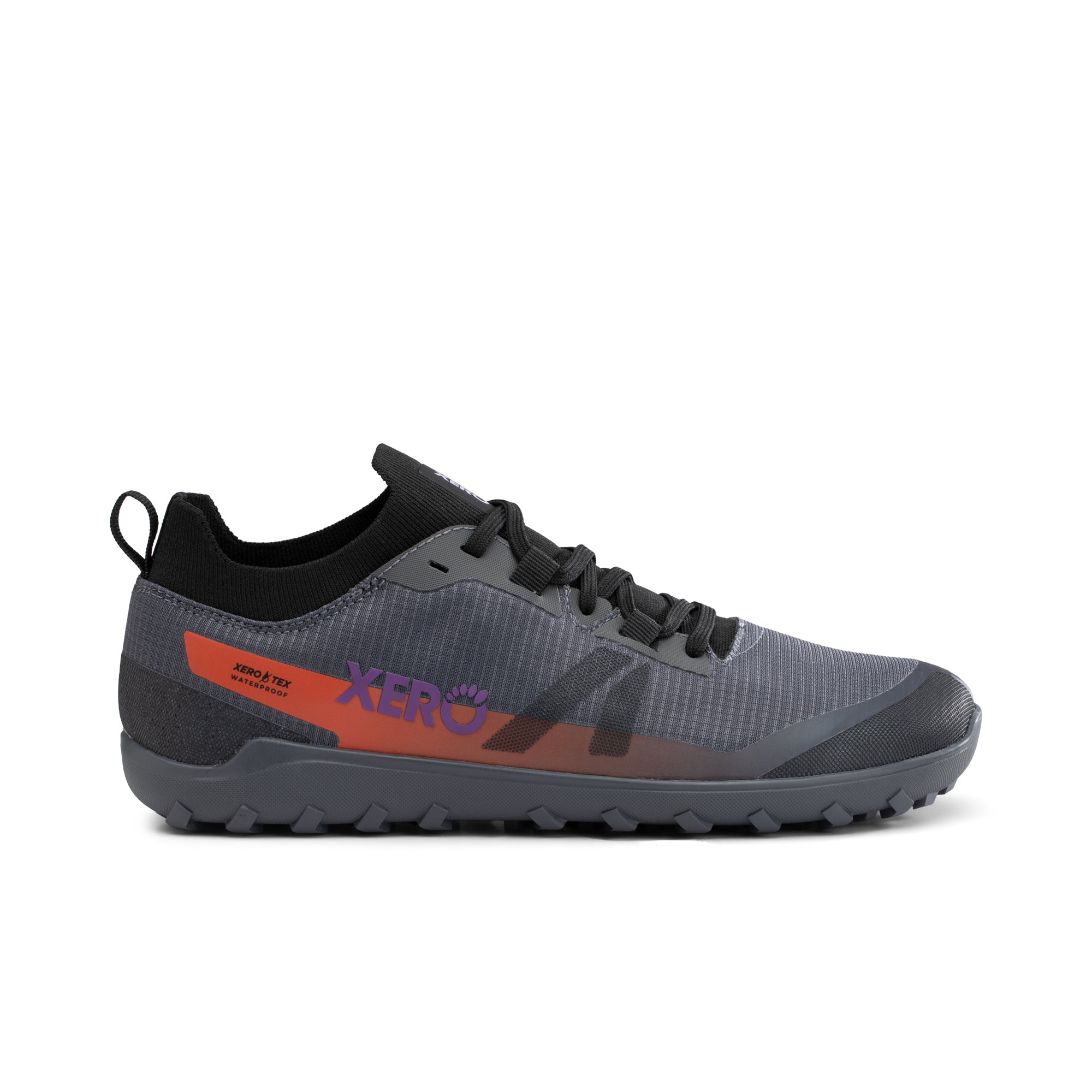 Xero Shoes Mesa Summit WP barfodssko til dame i farven Asphalt / Multi, set fra ydersiden