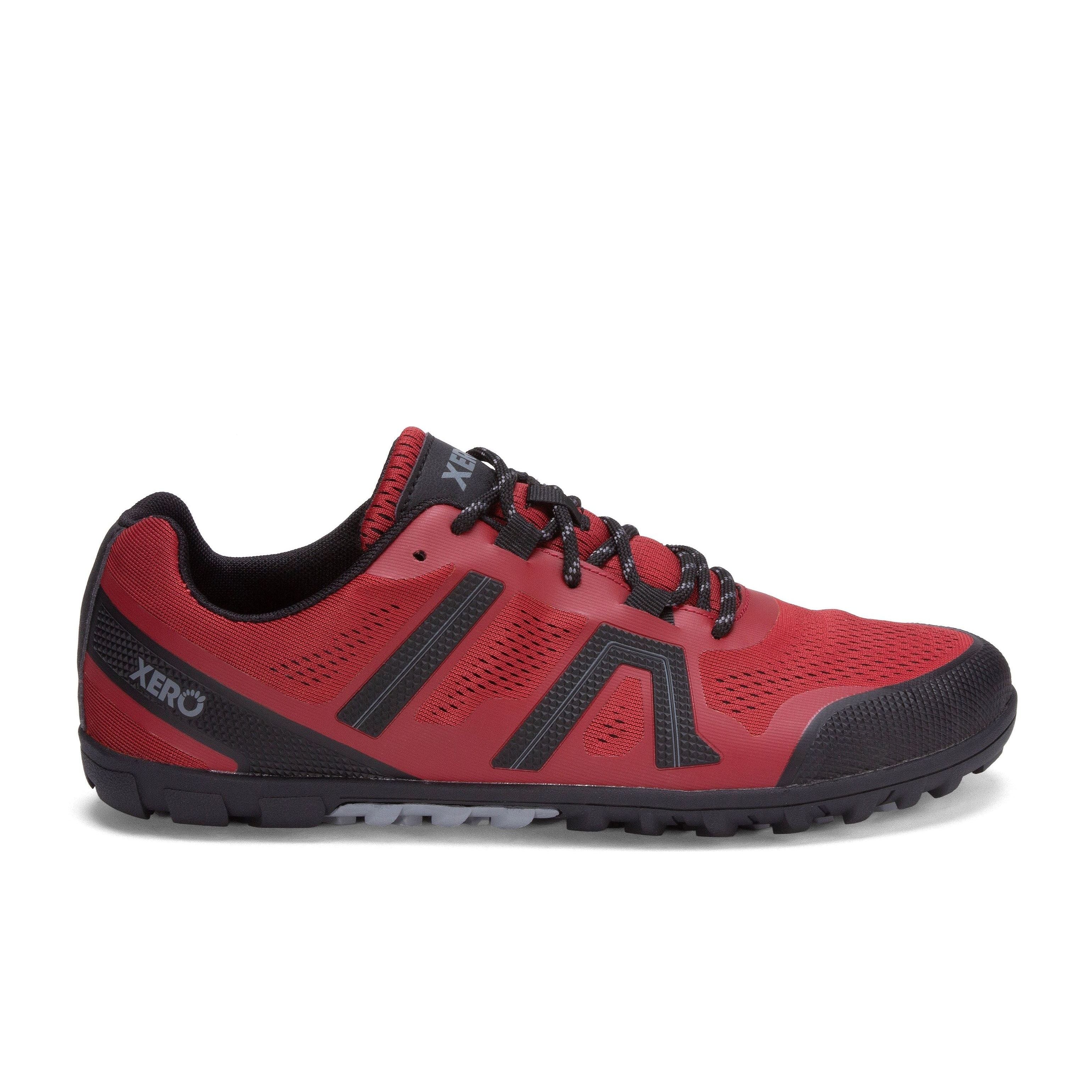 Xero Shoes Mesa Trail II Mens barfods vandresko til mænd i farven moab red, yderside