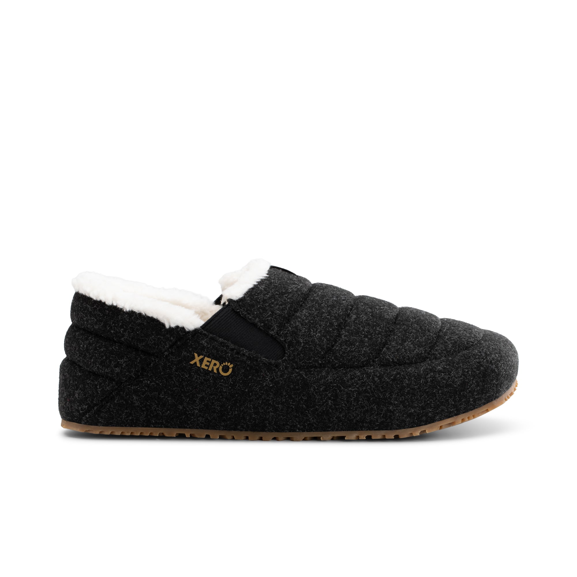 Xero Shoes Pagosa Cozy hjemmesko til herre i farven Asphalt, set fra ydersiden
