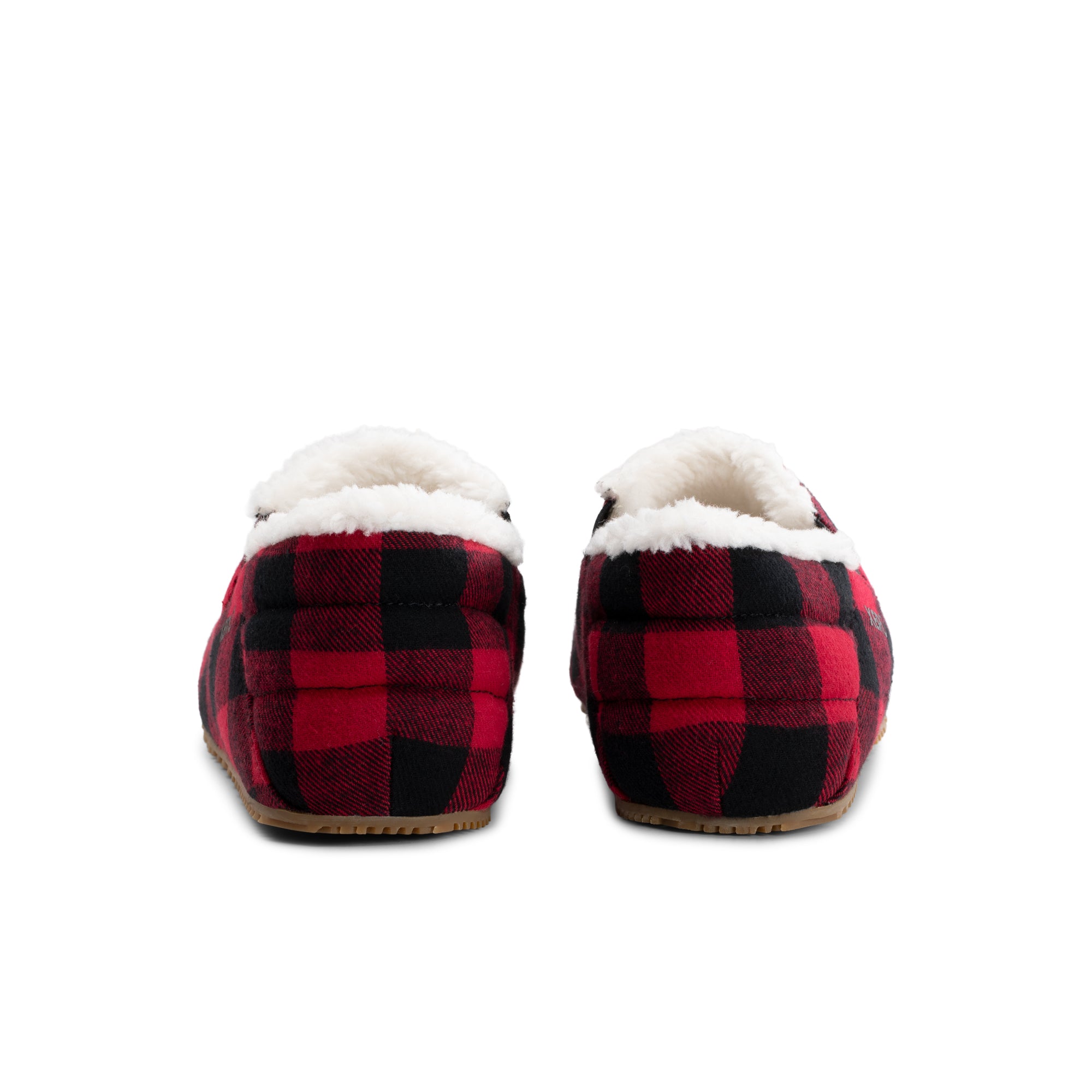 Xero Shoes Pagosa Cozy hjemmesko til herre i farven Buffalo Plaid, set bagfra