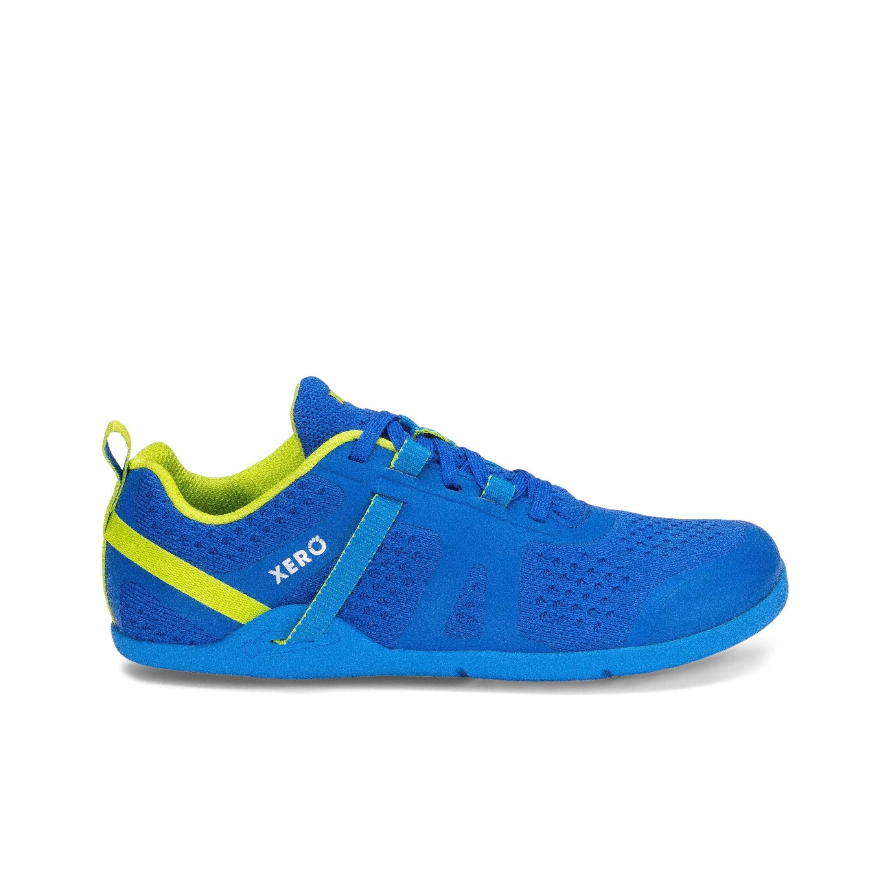 Xero Shoes Prio Neo Womens barfods athleisure trainer til kvinder i farven scuba / yellow, yderside