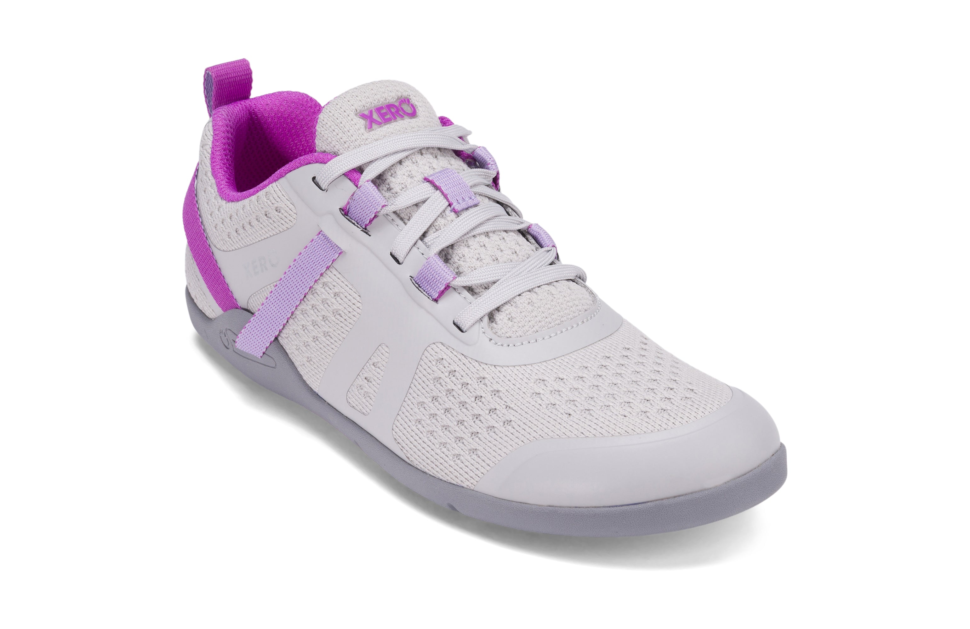 Xero Shoes Prio Neo Womens barfods athleisure trainer til kvinder i farven storm, vinklet