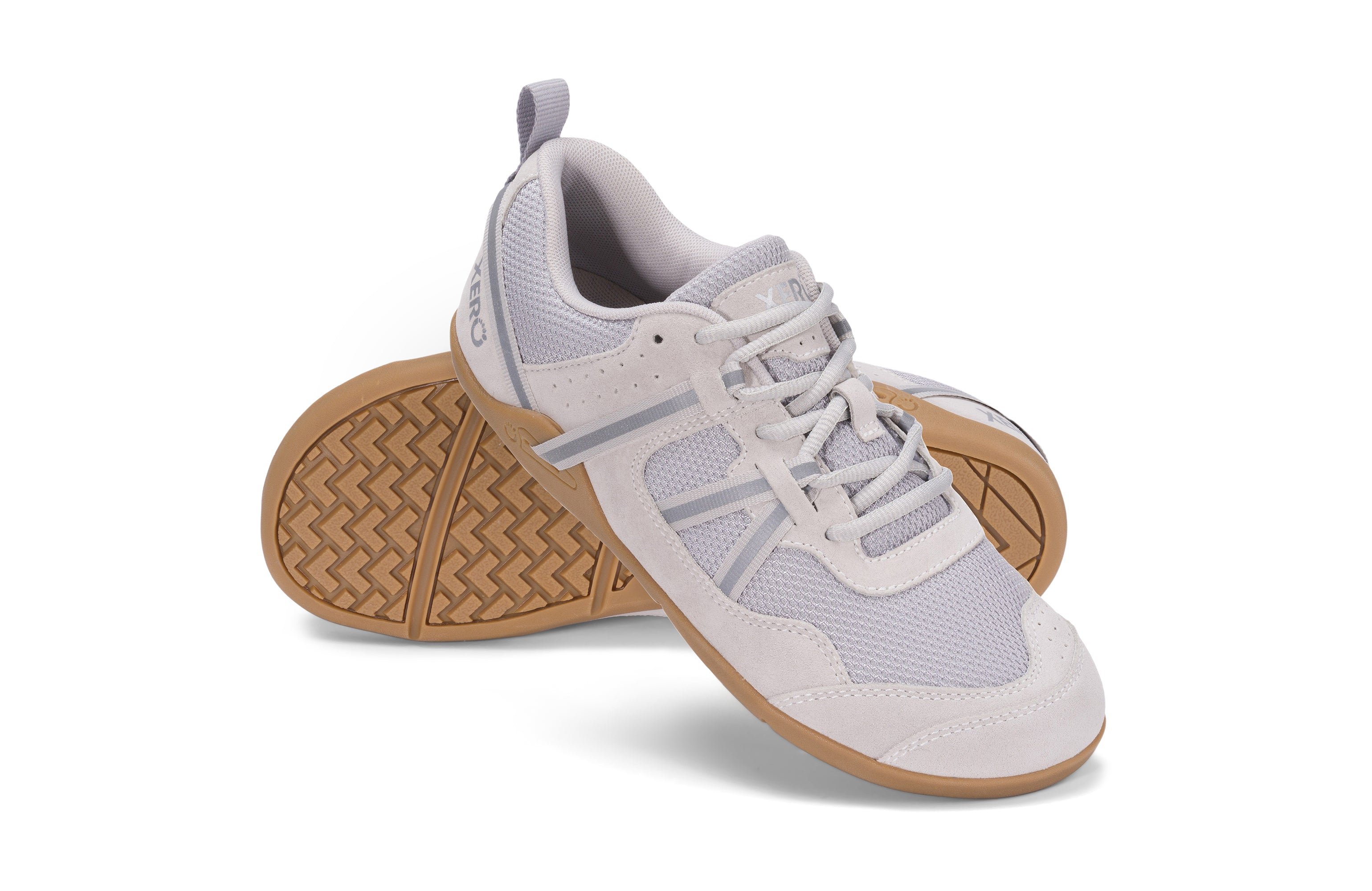 Mærkbare Prio Suede Womens barfods athleisure trainer til kvinder i farven quite gray, par