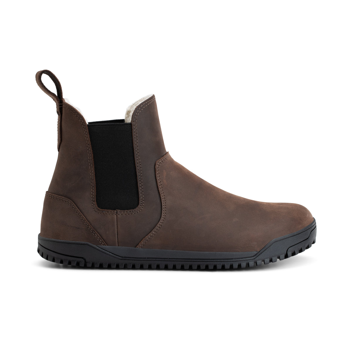 Xero Shoes Ridgeway Chelsea Lined barfodsstøvle i brun set fra ydersiden