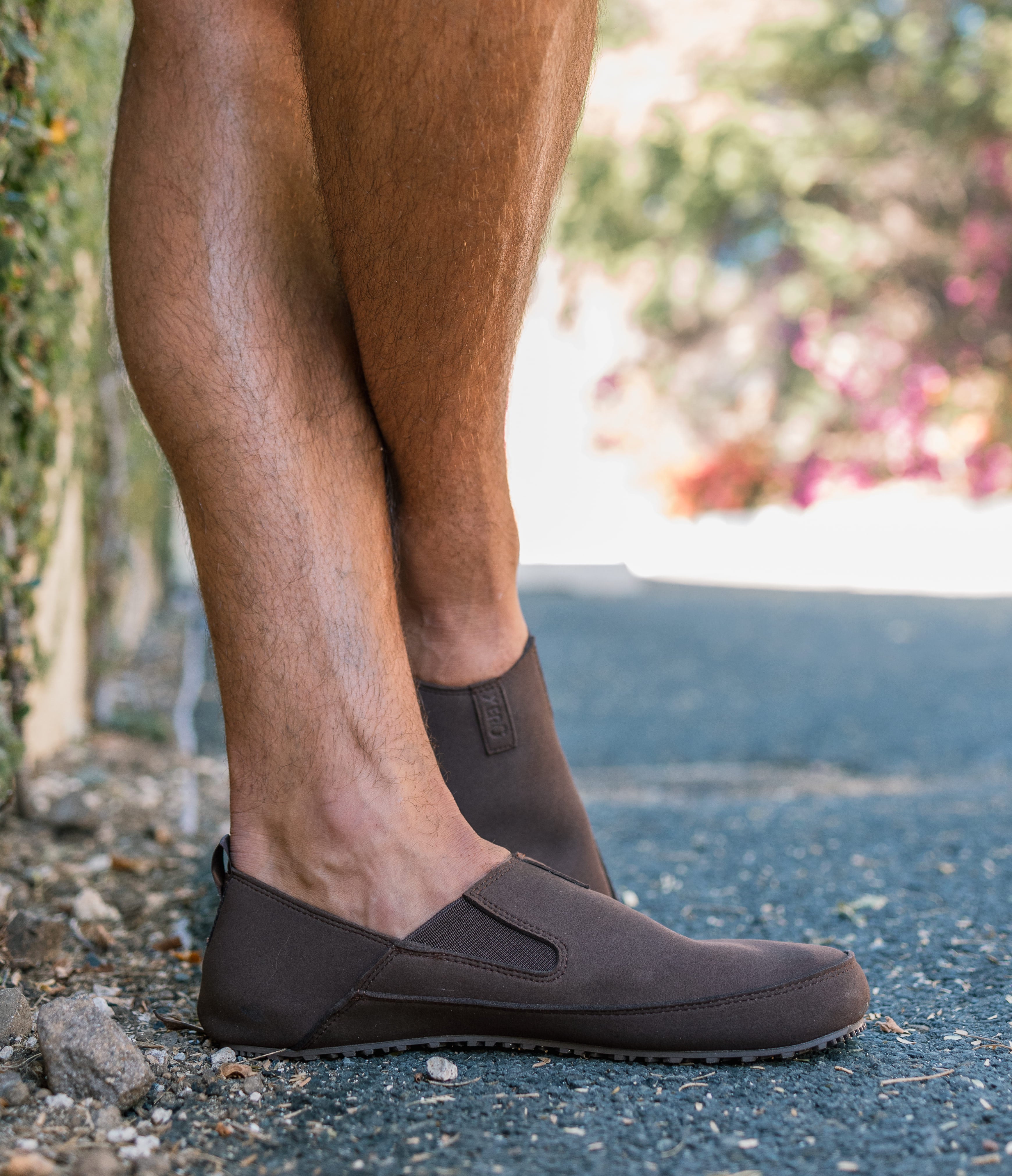 Xero Shoes Sunrise Mens barfods campsko og teltsko til mænd i farven brown, lifestyle