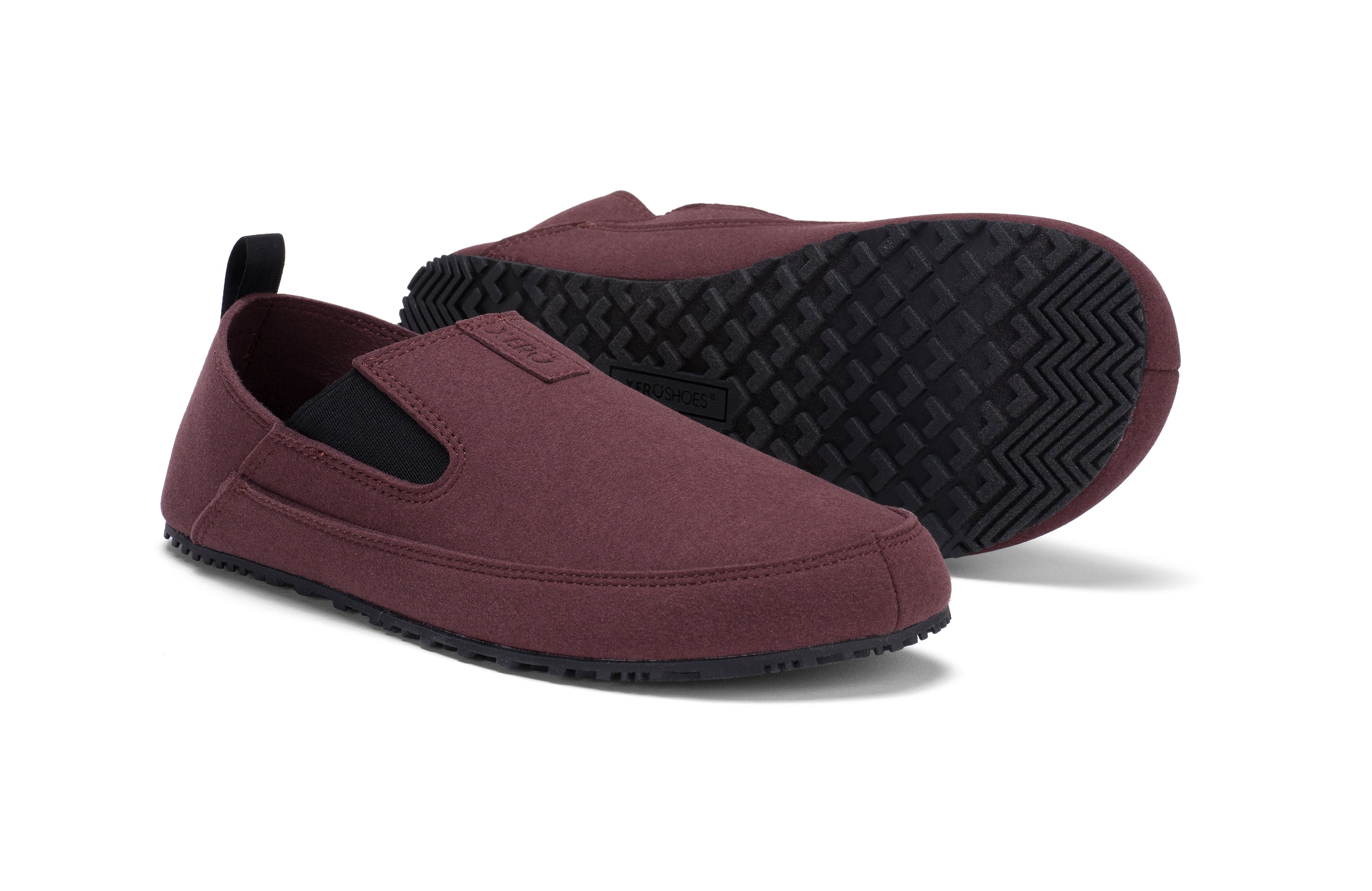 Xero Shoes Sunrise Womens barfods campsko og teltsko til kvinder i farven fig, par