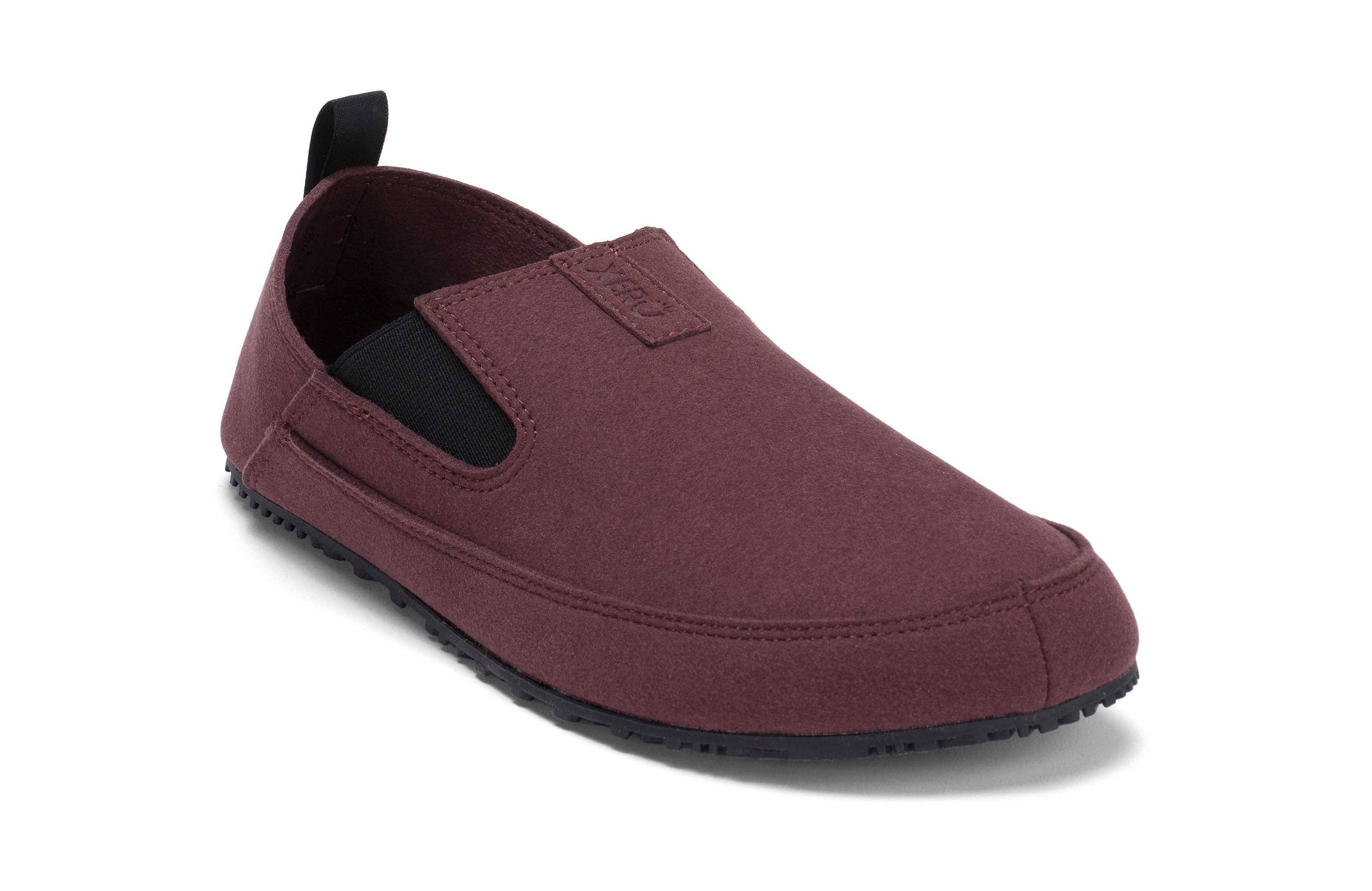 Xero Shoes Sunrise Womens barfods campsko og teltsko til kvinder i farven fig, vinklet