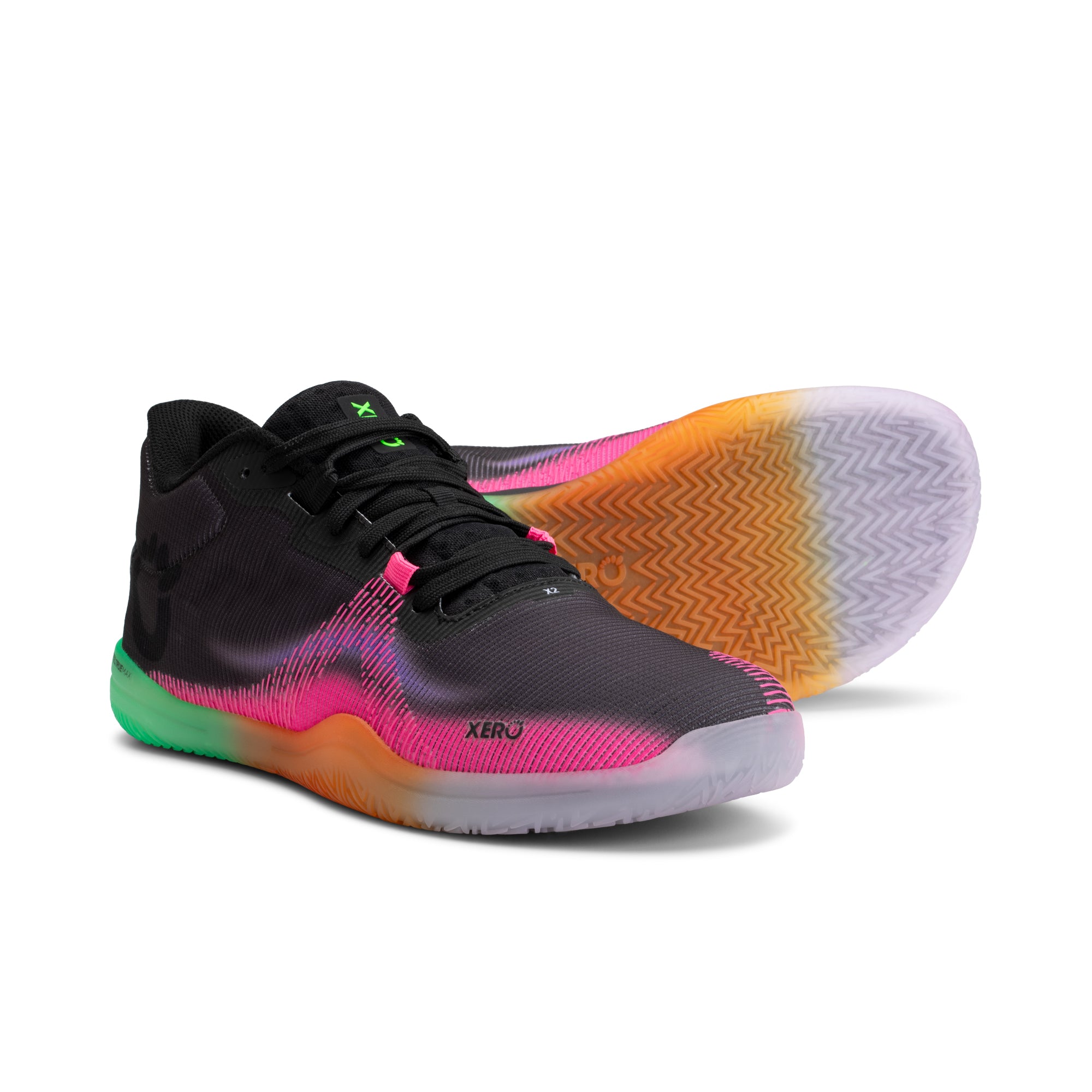 Xero Shoes X2 barfodssko til herre i farven Black / Neon Multi, set som par