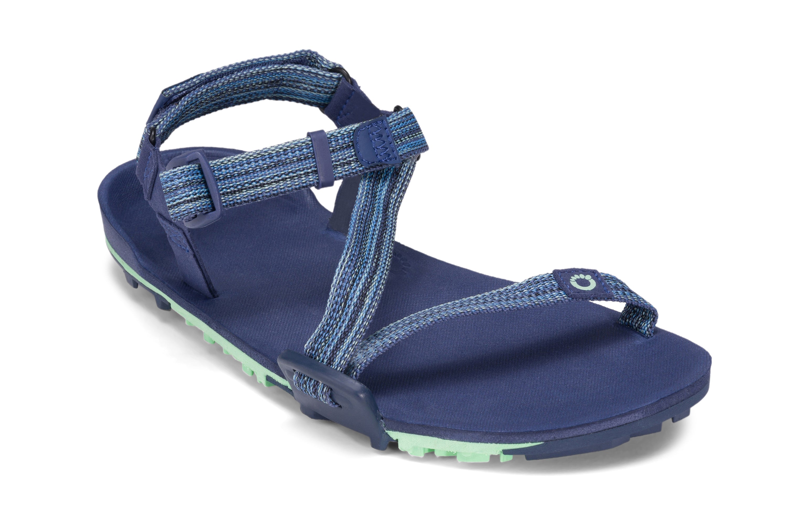 Xero Shoes Z-Trail EV Women barfods sandaler til kvinder i farven blue indigo, vinklet