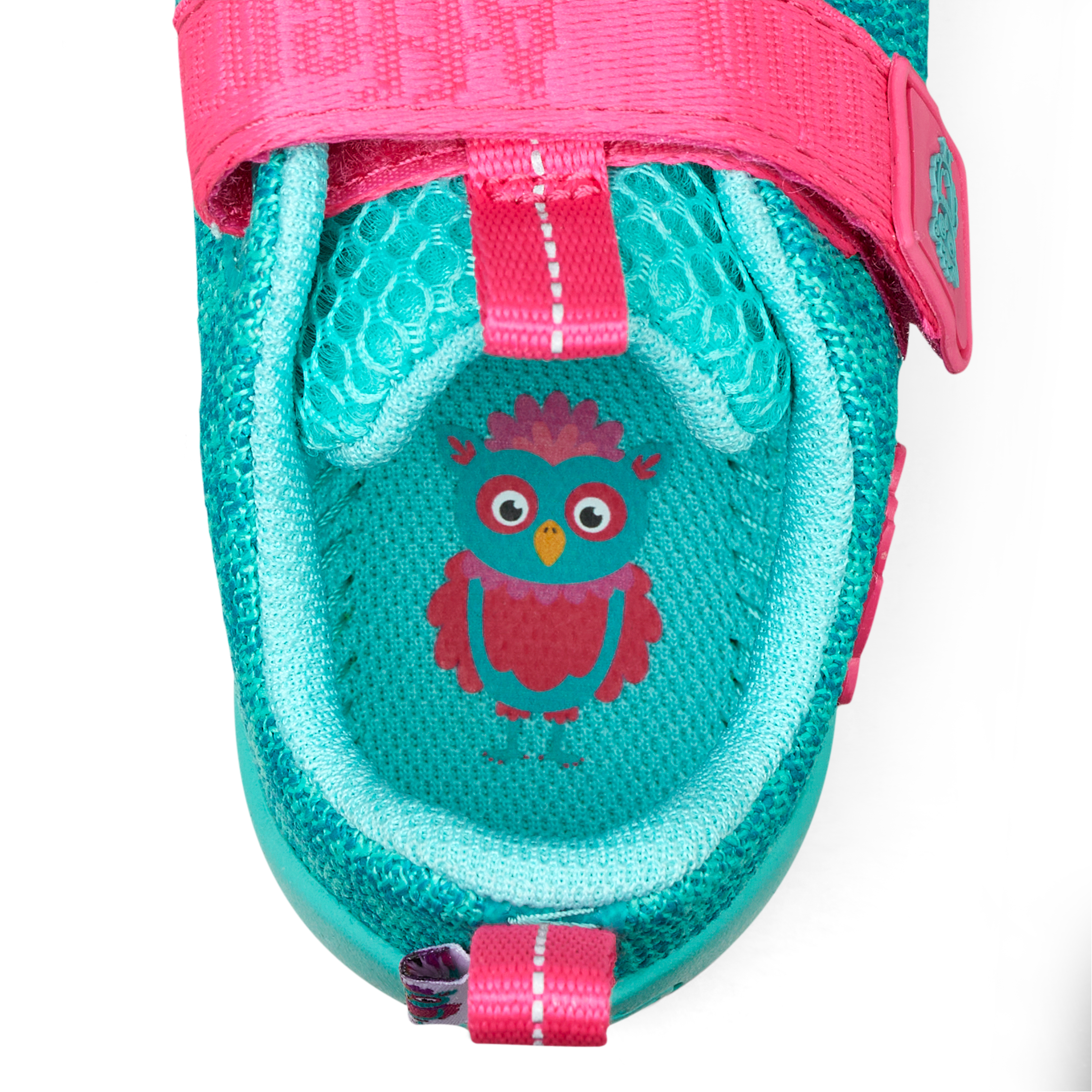 Affenzahn Knit Happy barfods sneakers til børn i farven owl, detalje