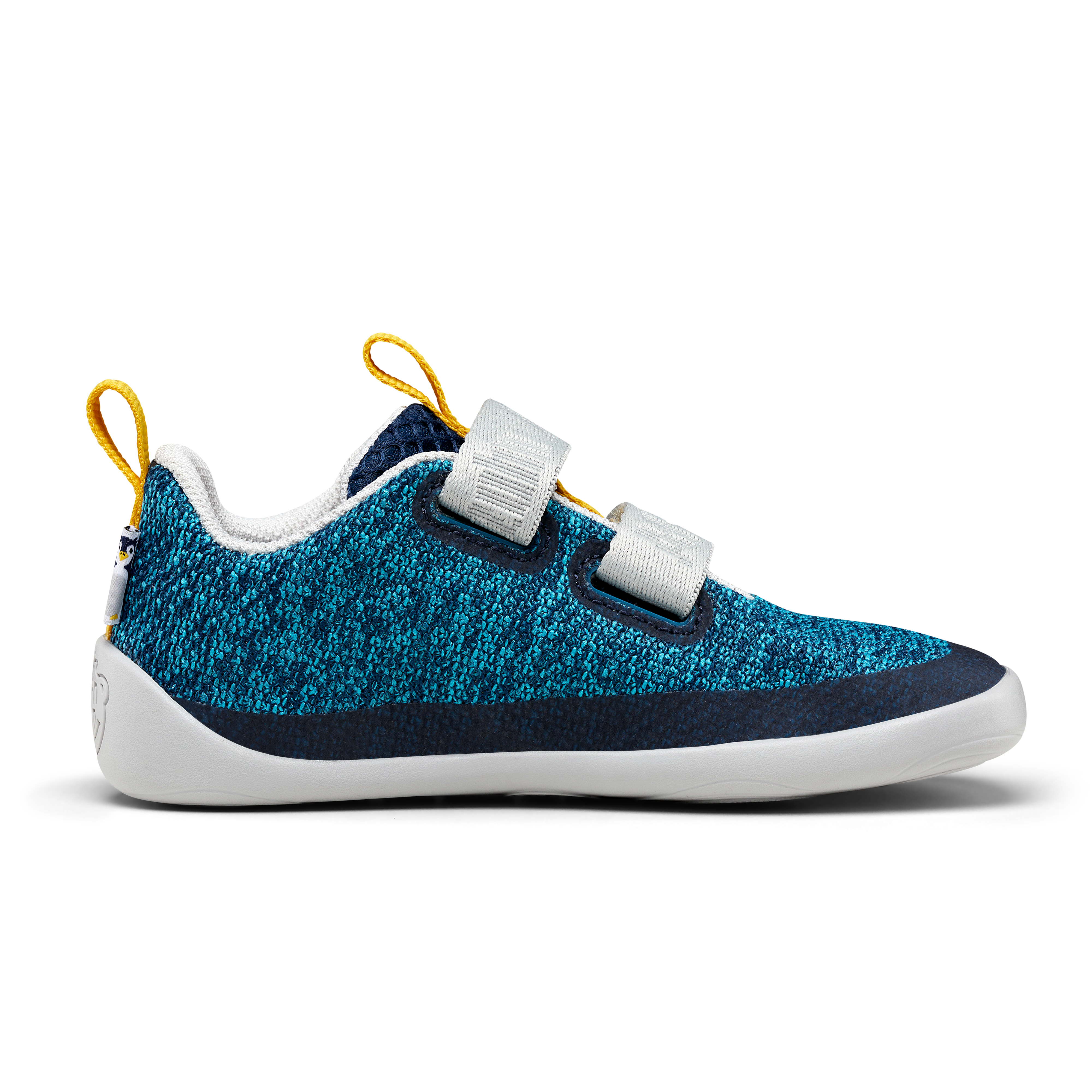 Affenzahn Knit Happy barfods sneakers til børn i farven penguin, inderside