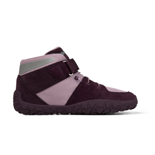 Affenzahn Winter Sneaker Leather Dreamer barfods vinter high sneakers til børn i farven grape, inderside