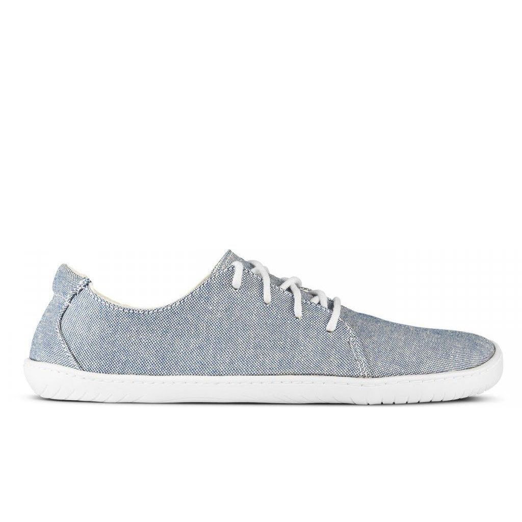 Aylla Nuna Womens barfods canvas sneaker til kvinder i farven blue, yderside