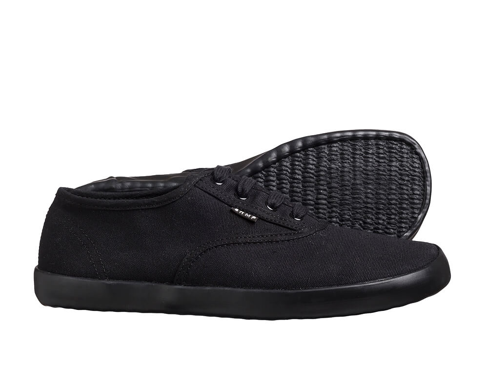 Bohempia Kolda barfods canvas sneakers til kvinder og mænd i farven black, par