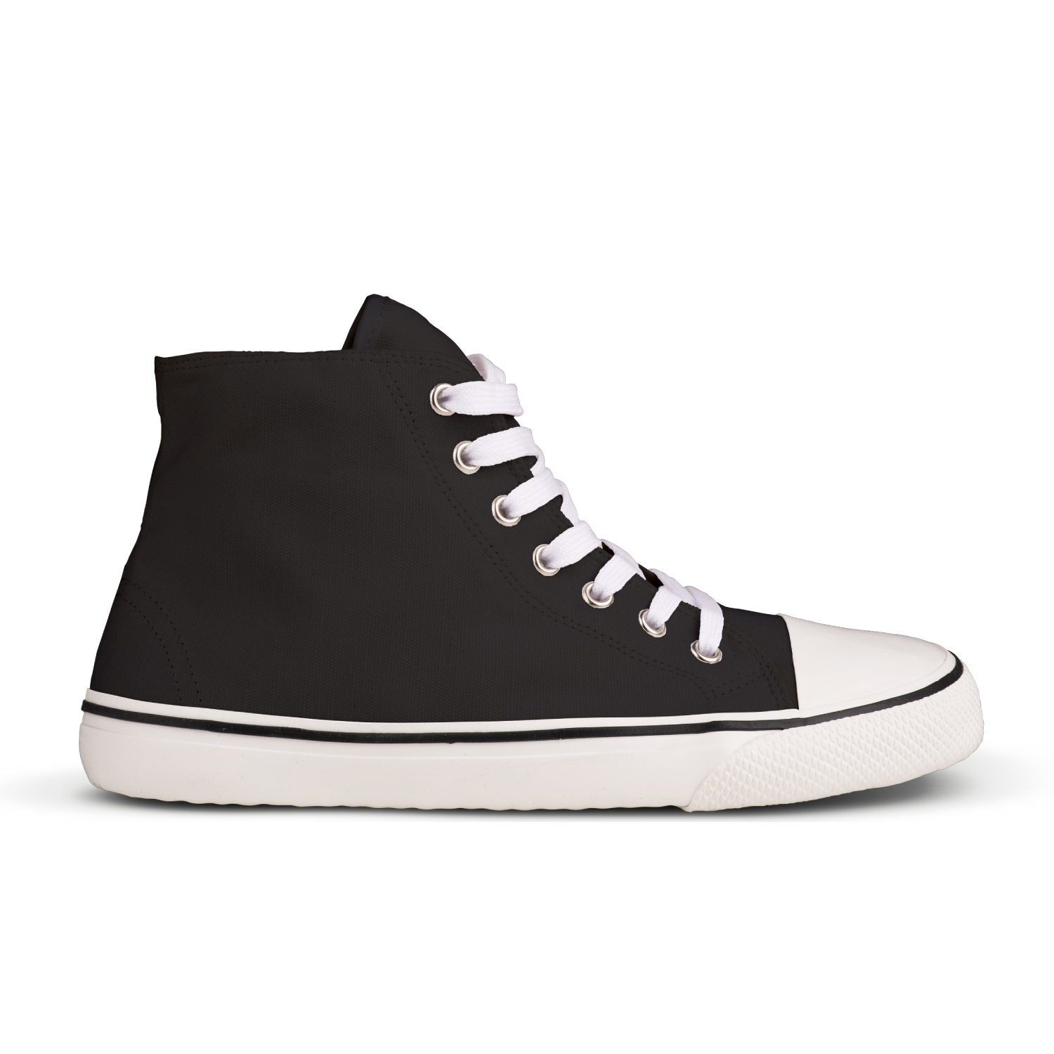 Bohempia Orik 2.0 barfods converse sneakers til kvinder og mænd i farven black-white, yderside