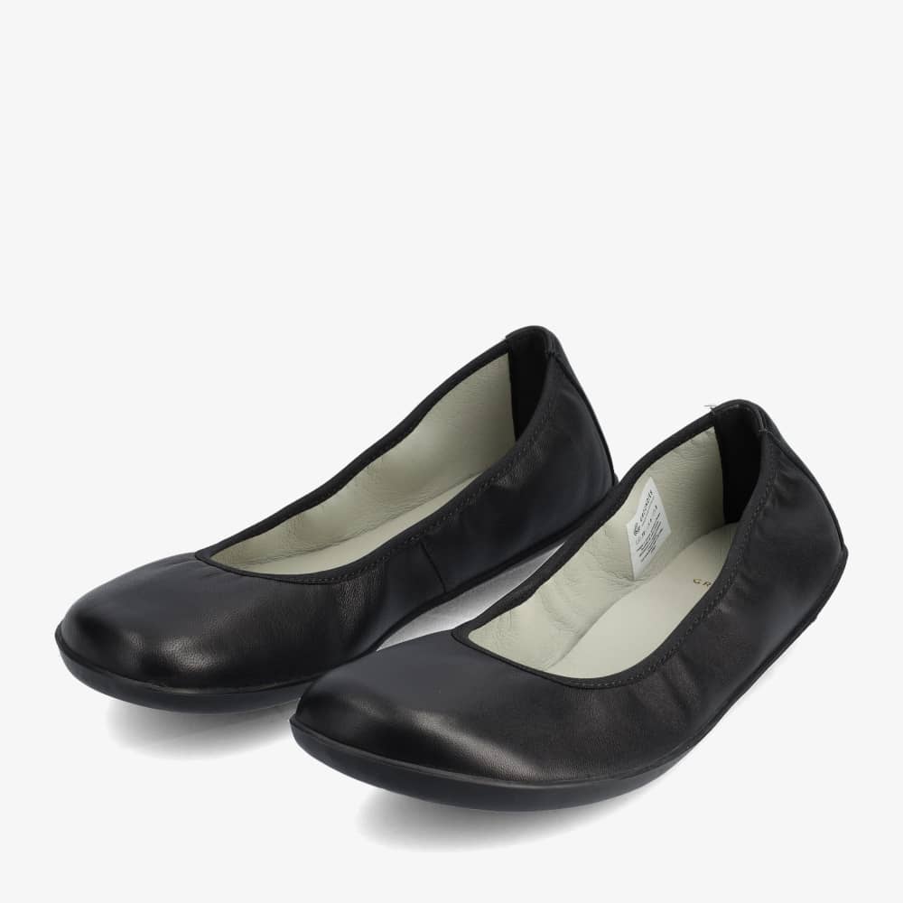 Groundies Lily Classic Women barfods ballerinaer til kvinder i farven black, top