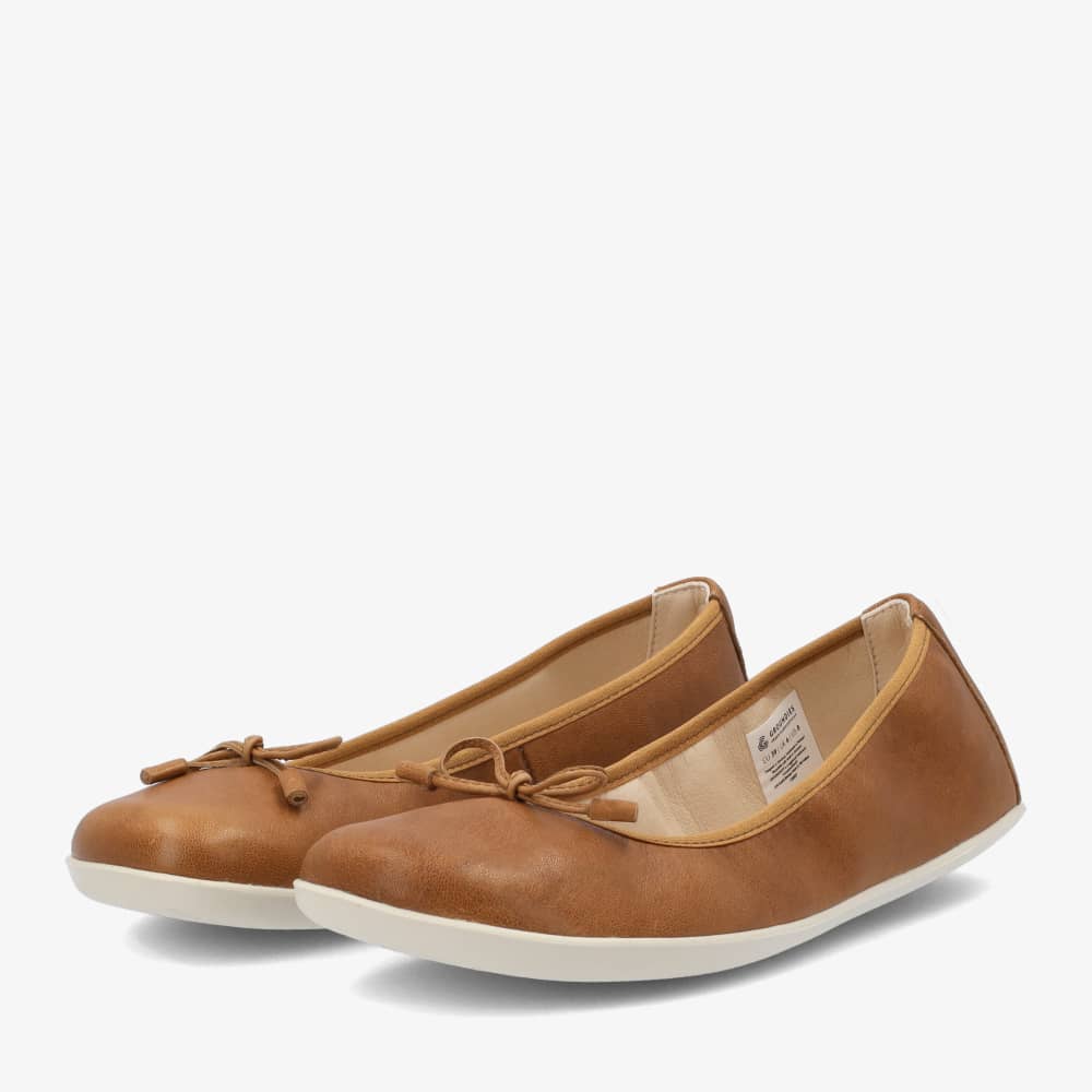 Groundies Magnolia Women barfods ballerinaer til kvinder i farven camel, par