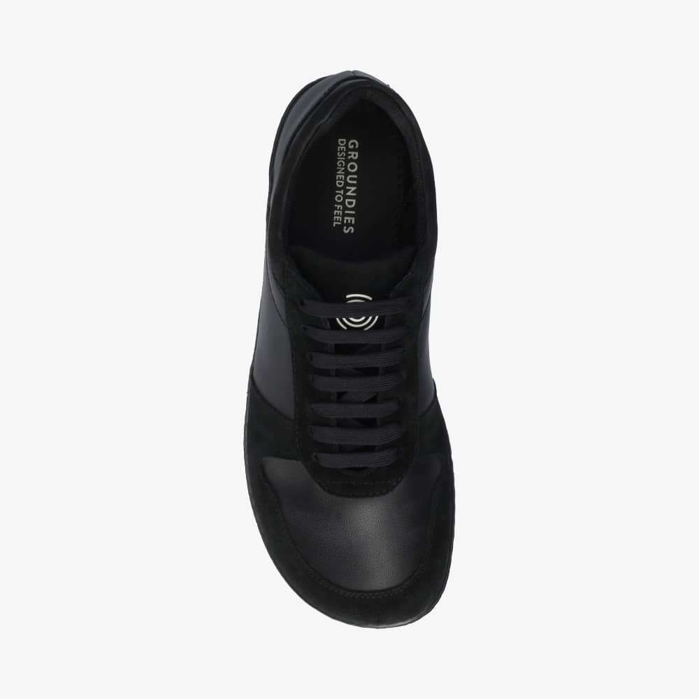 Groundies Orlando Men barfods sneakers til mænd i farven black, top