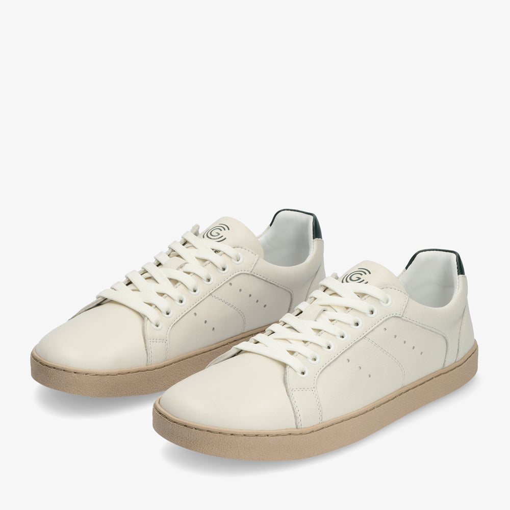 Groundies Universe Men barfods sneakers til mænd i farven off-white/green, par