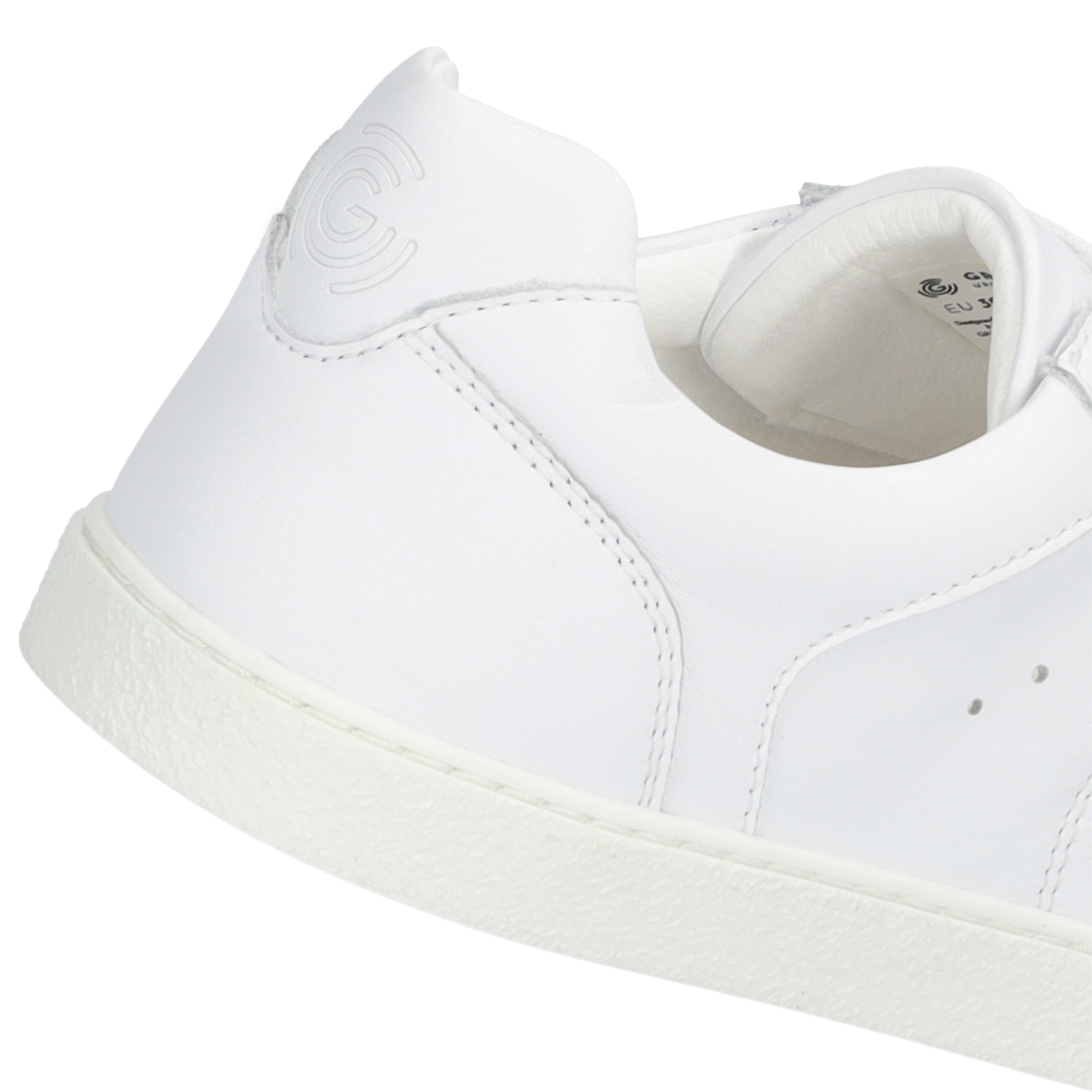 Groundies Universe Pure barfods sneakers til mænd i farven white, detalje