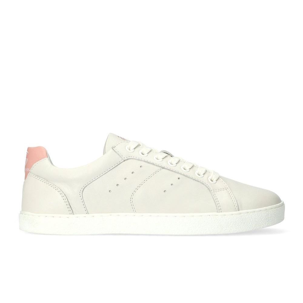 Groundies Universe Women barfods sneakers til kvinder i farven off-white/pink, yderside