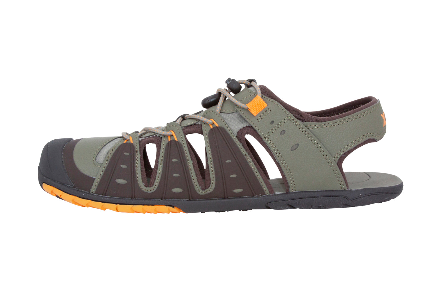 Mærkbare Colorado Mens barfods sandaler til mænd i farven olive, inderside