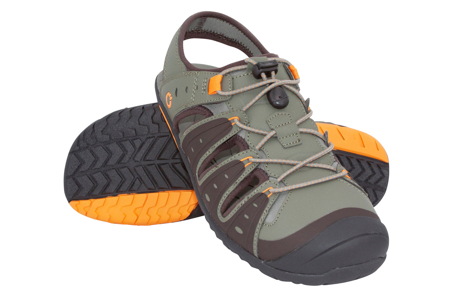 Mærkbare Colorado Mens barfods sandaler til mænd i farven olive, par