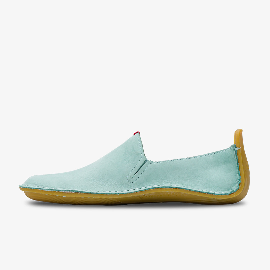 Vivobarefoot Ababa II Mens barfods mokkasiner til mænd i farven blue haze, inderside