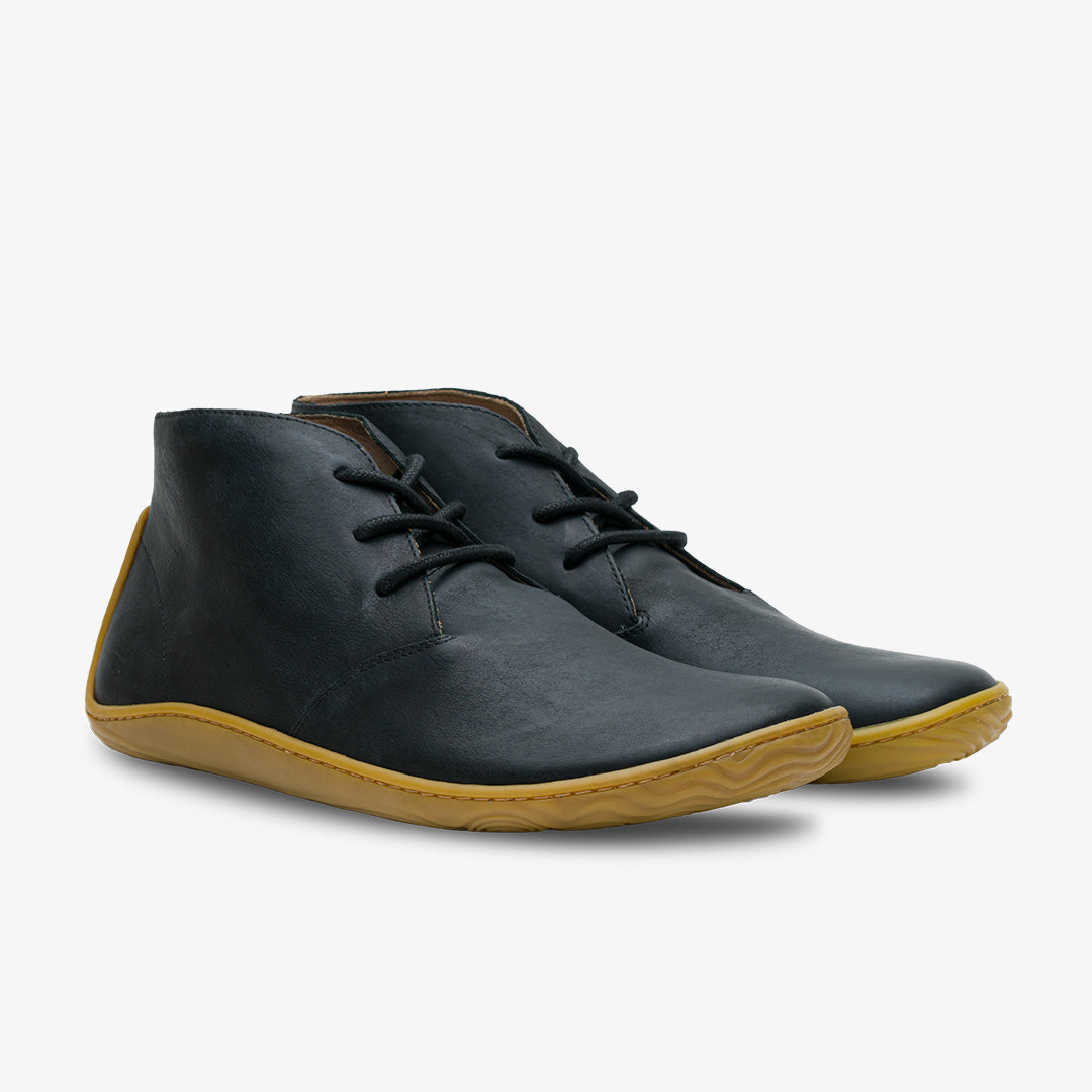 Vivobarefoot Addis Desert Mens barfods desert støvler til mænd i farven black, par