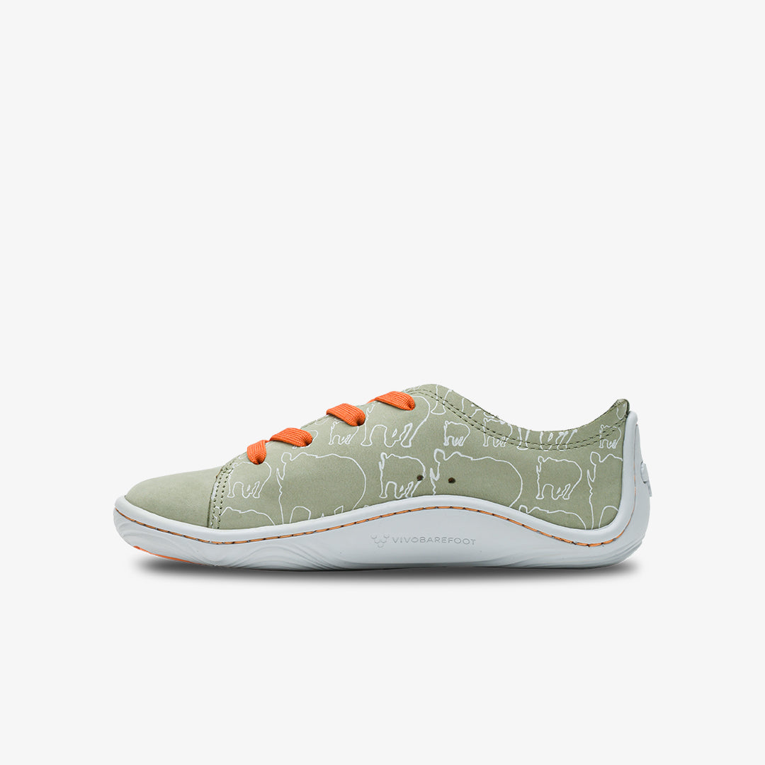 Vivobarefoot Addis Juniors barfods sneakers til teenager i farven lewa sage, inderside