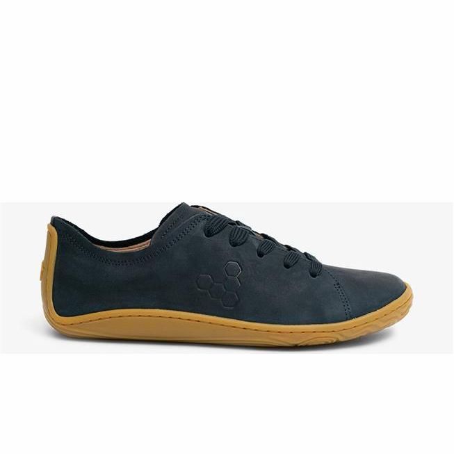 Vivobarefoot Addis Mens barfods lædersko til mænd i farven navy, yderside